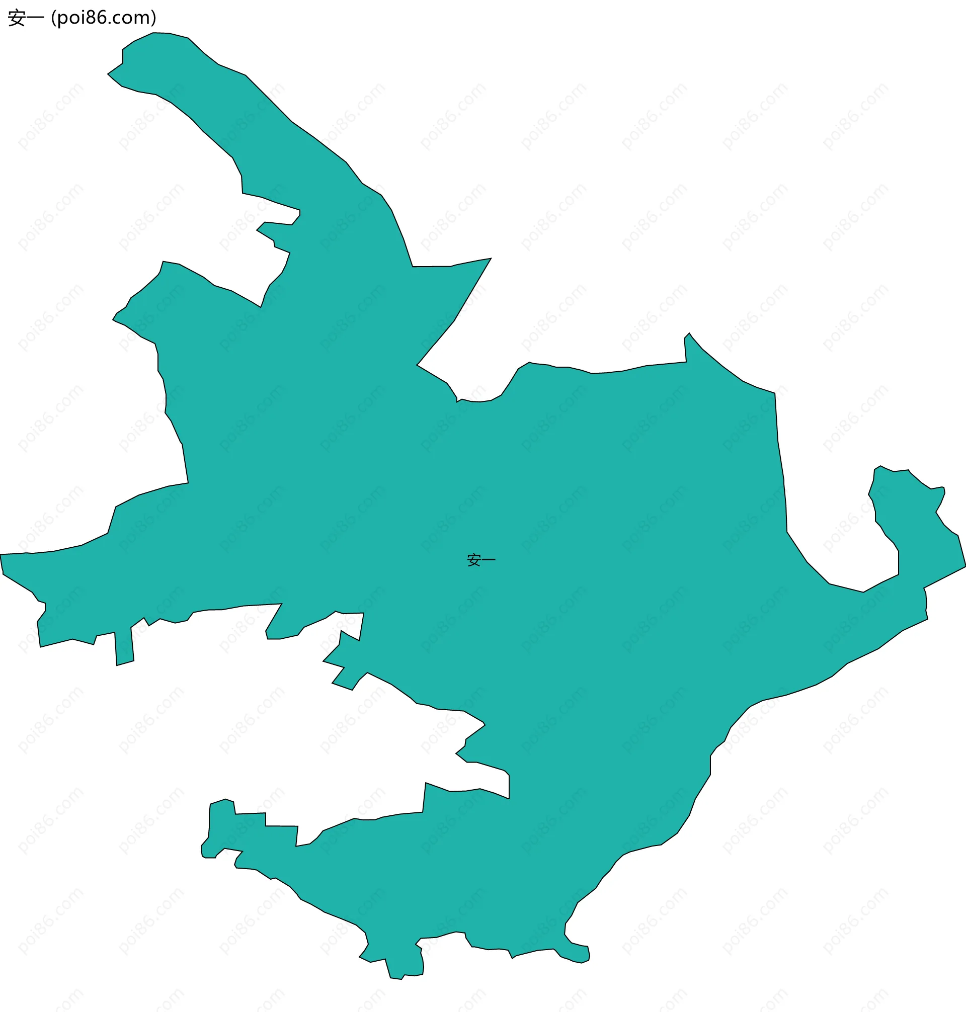 安一边界地图