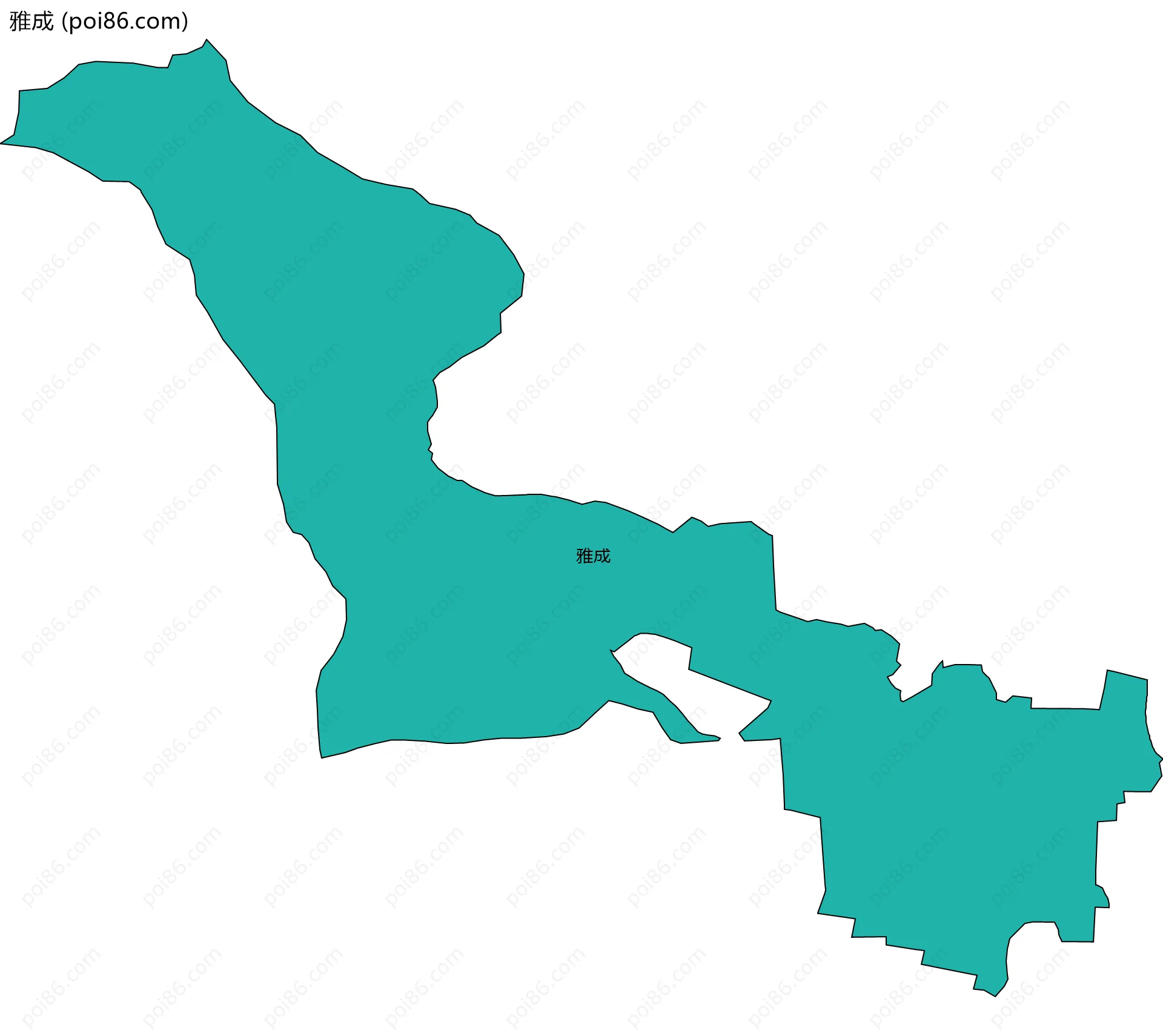 雅成边界地图