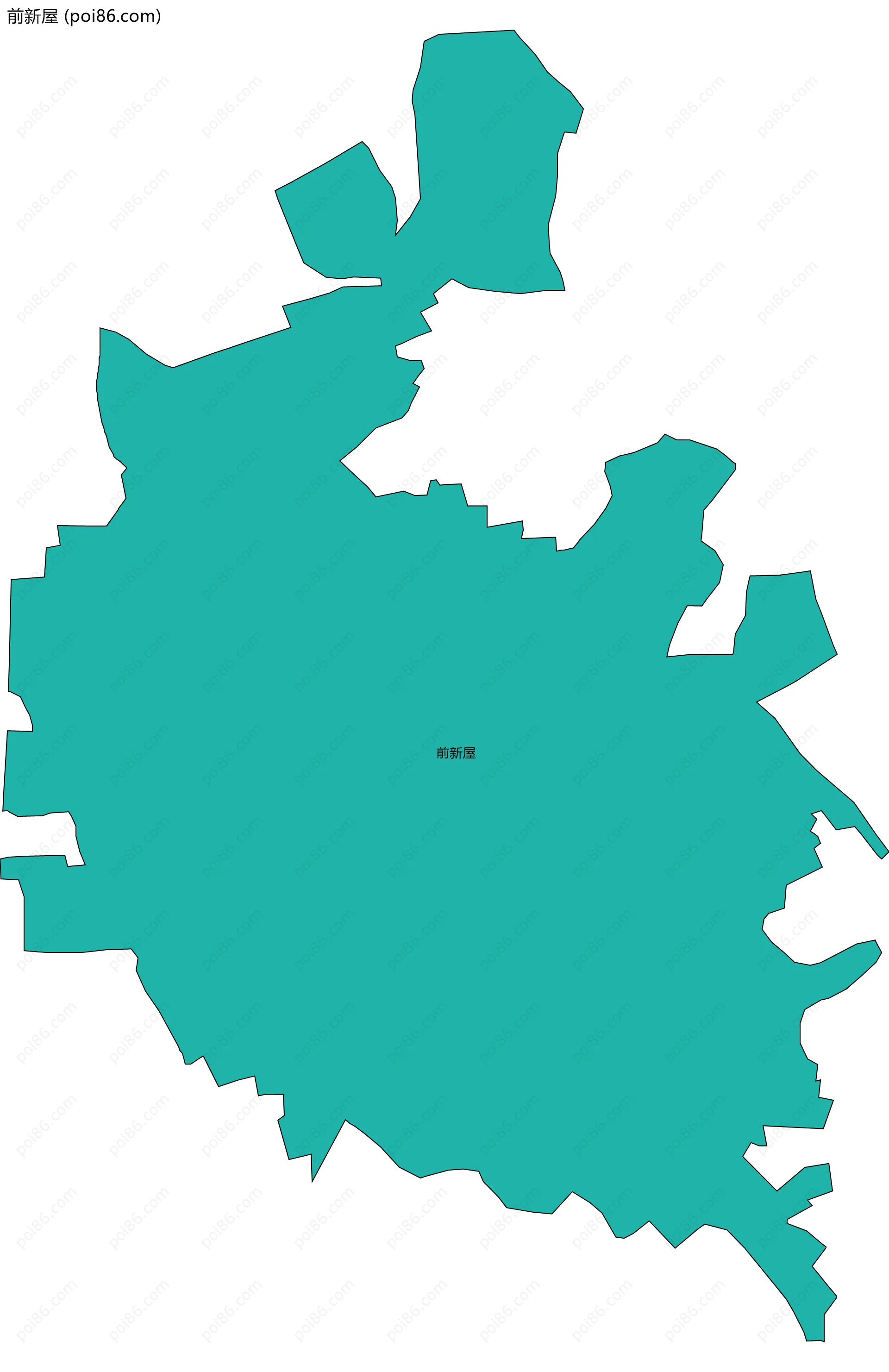 前新屋边界地图