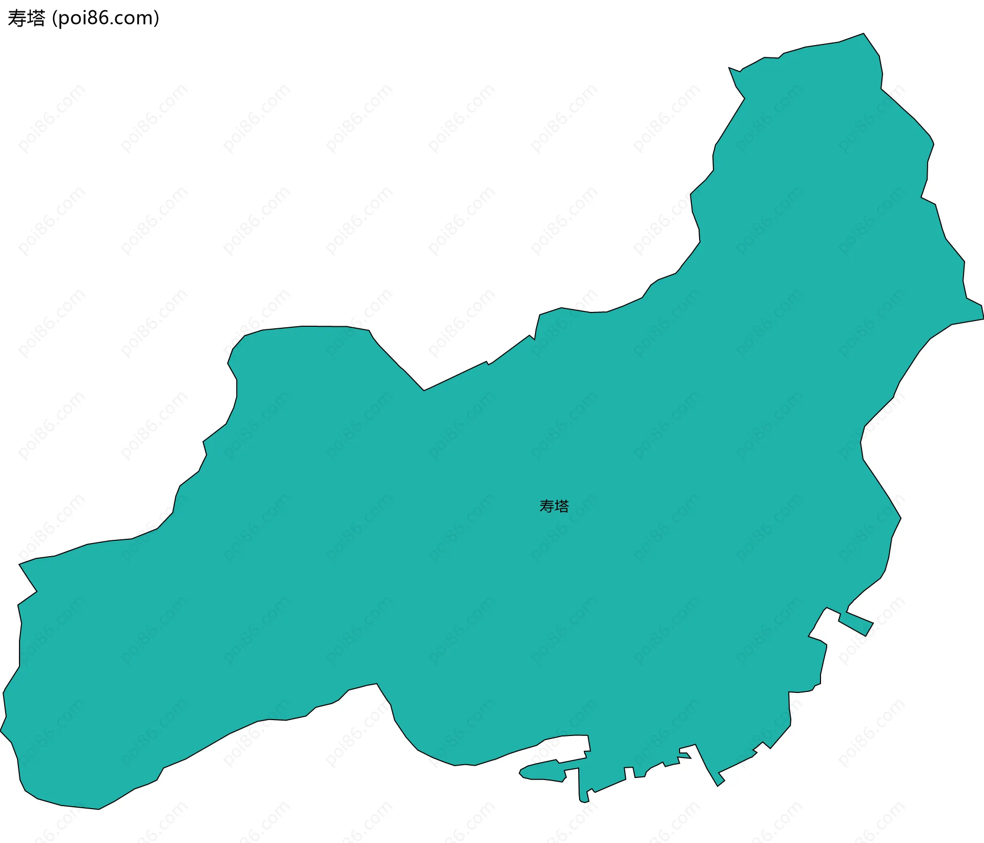 寿塔边界地图