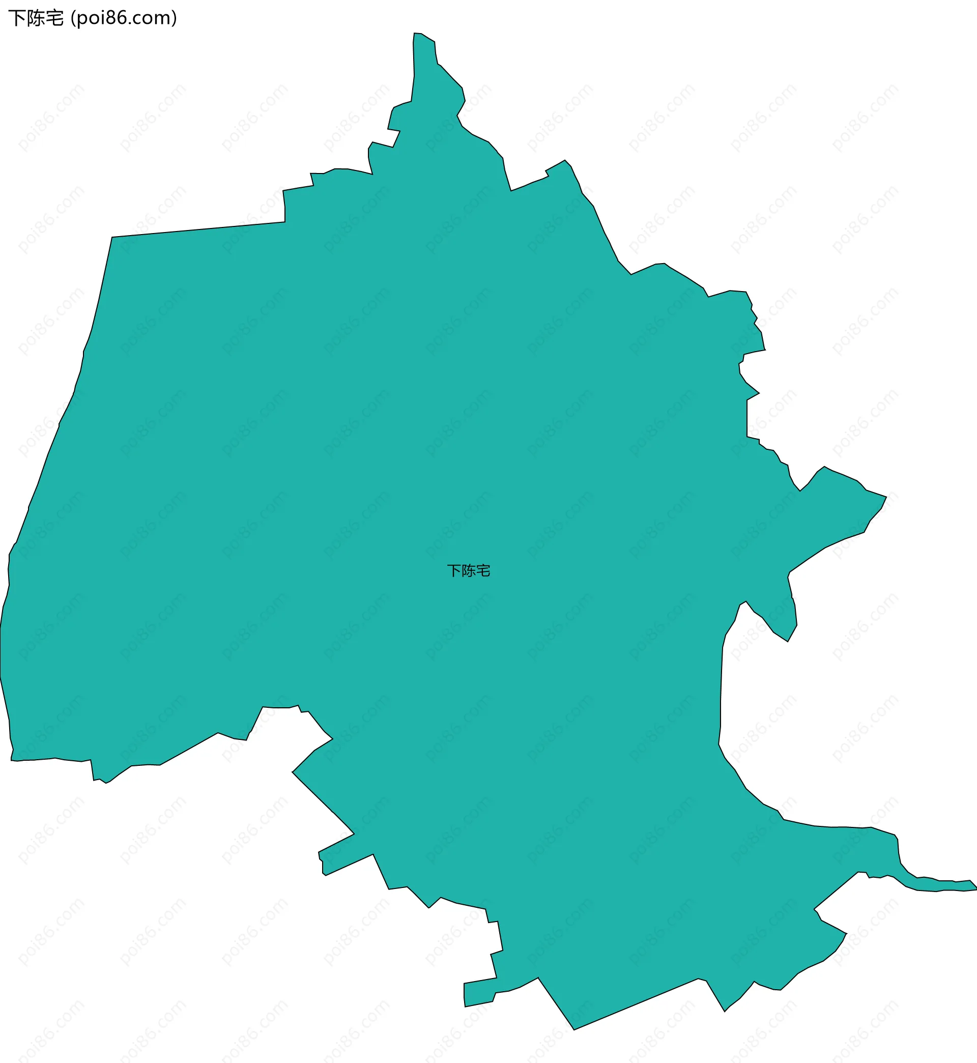 下陈宅边界地图