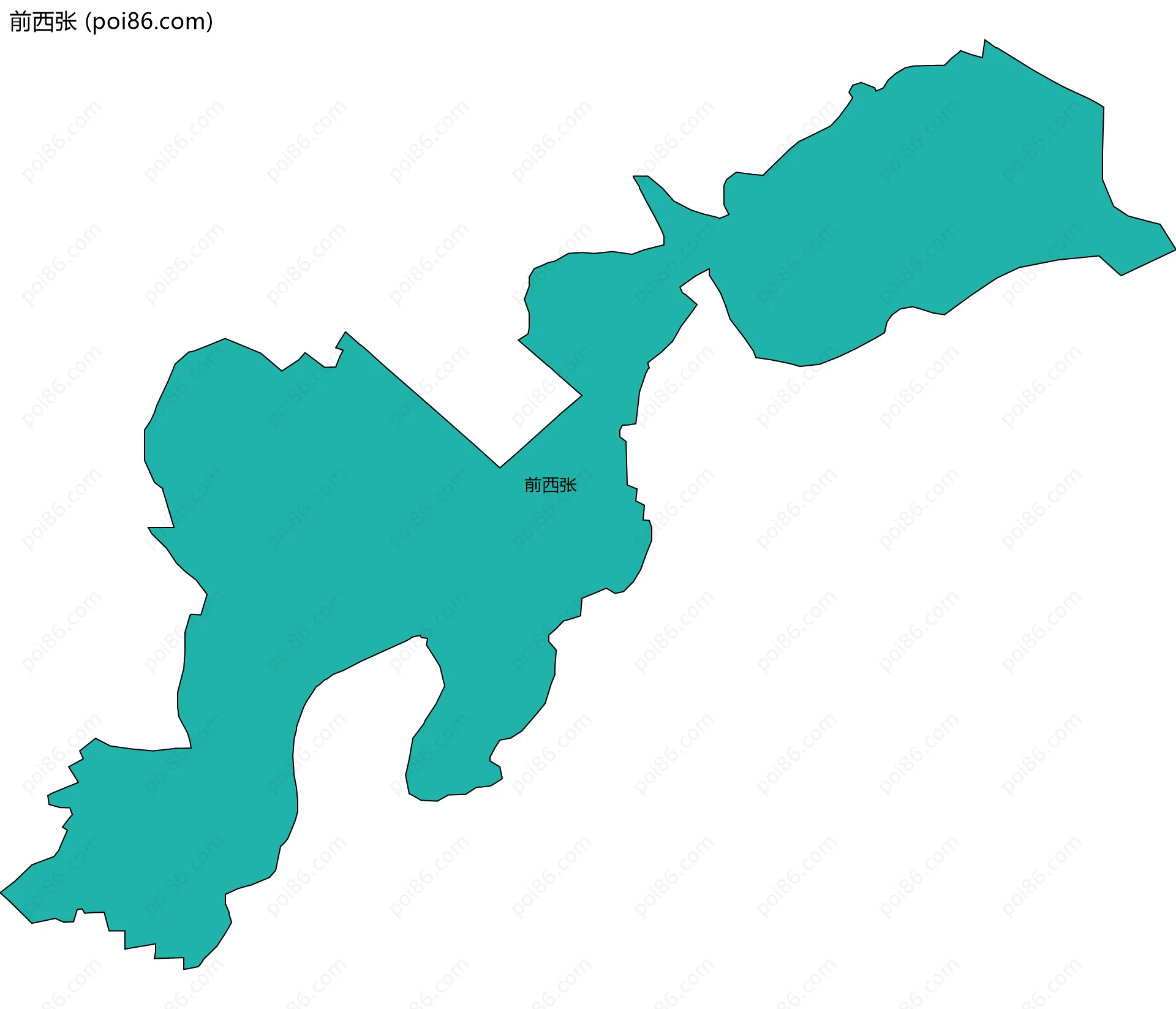 前西张边界地图