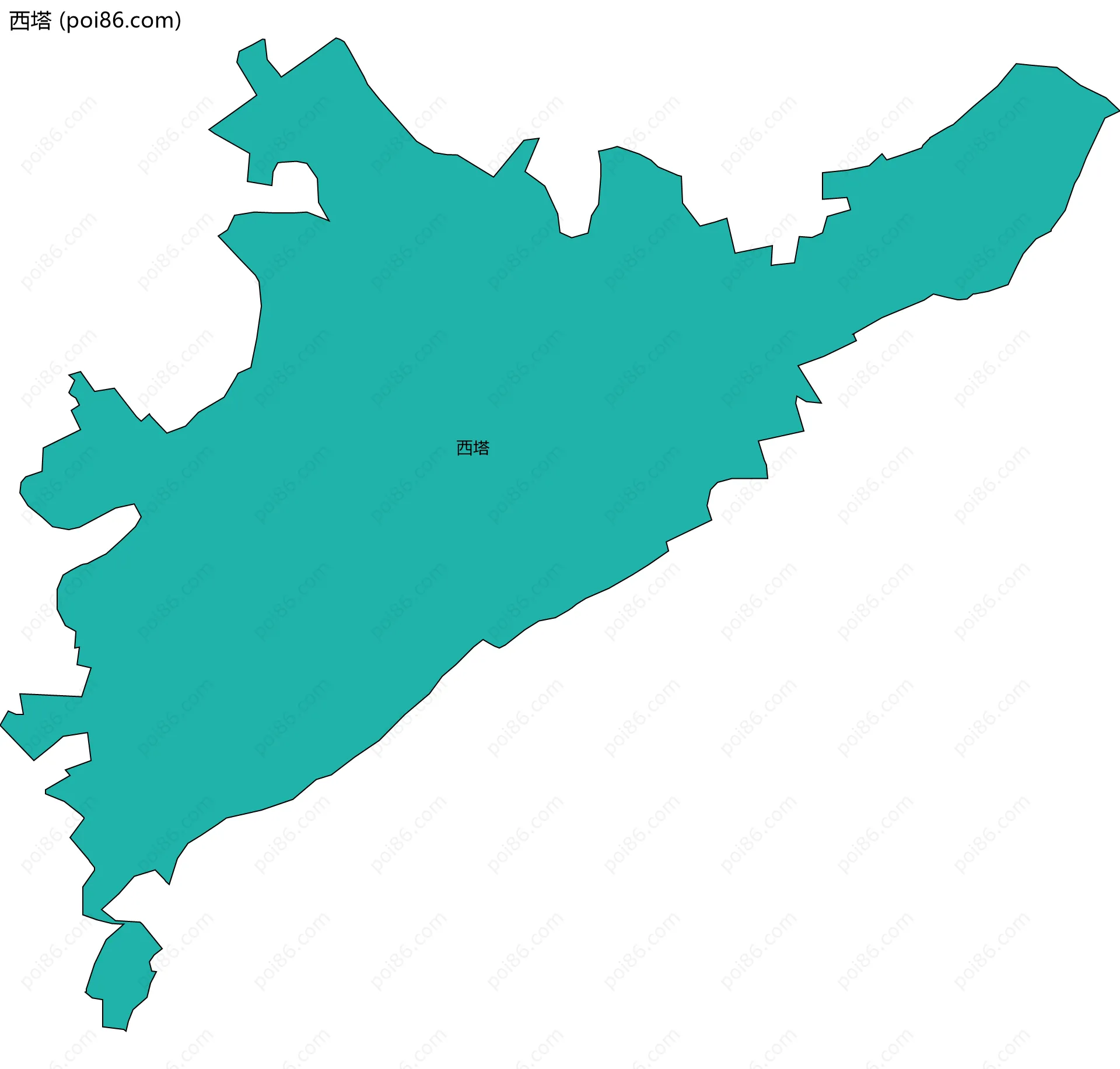 西塔边界地图