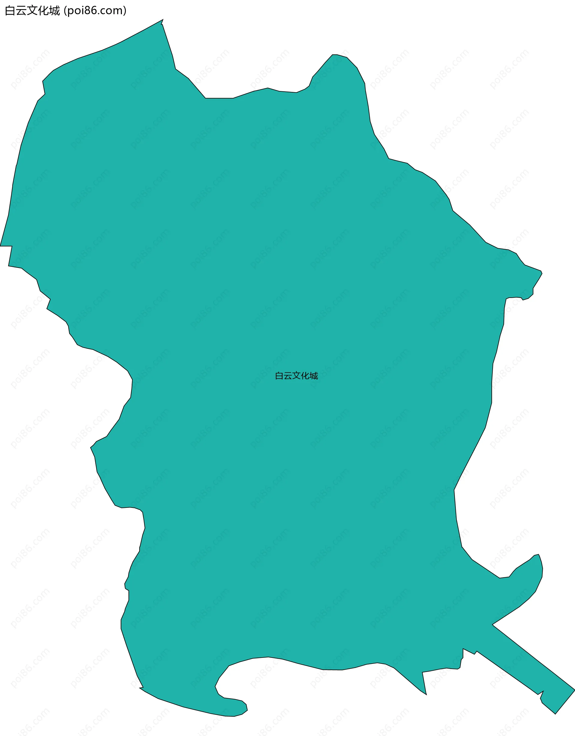白云文化城边界地图