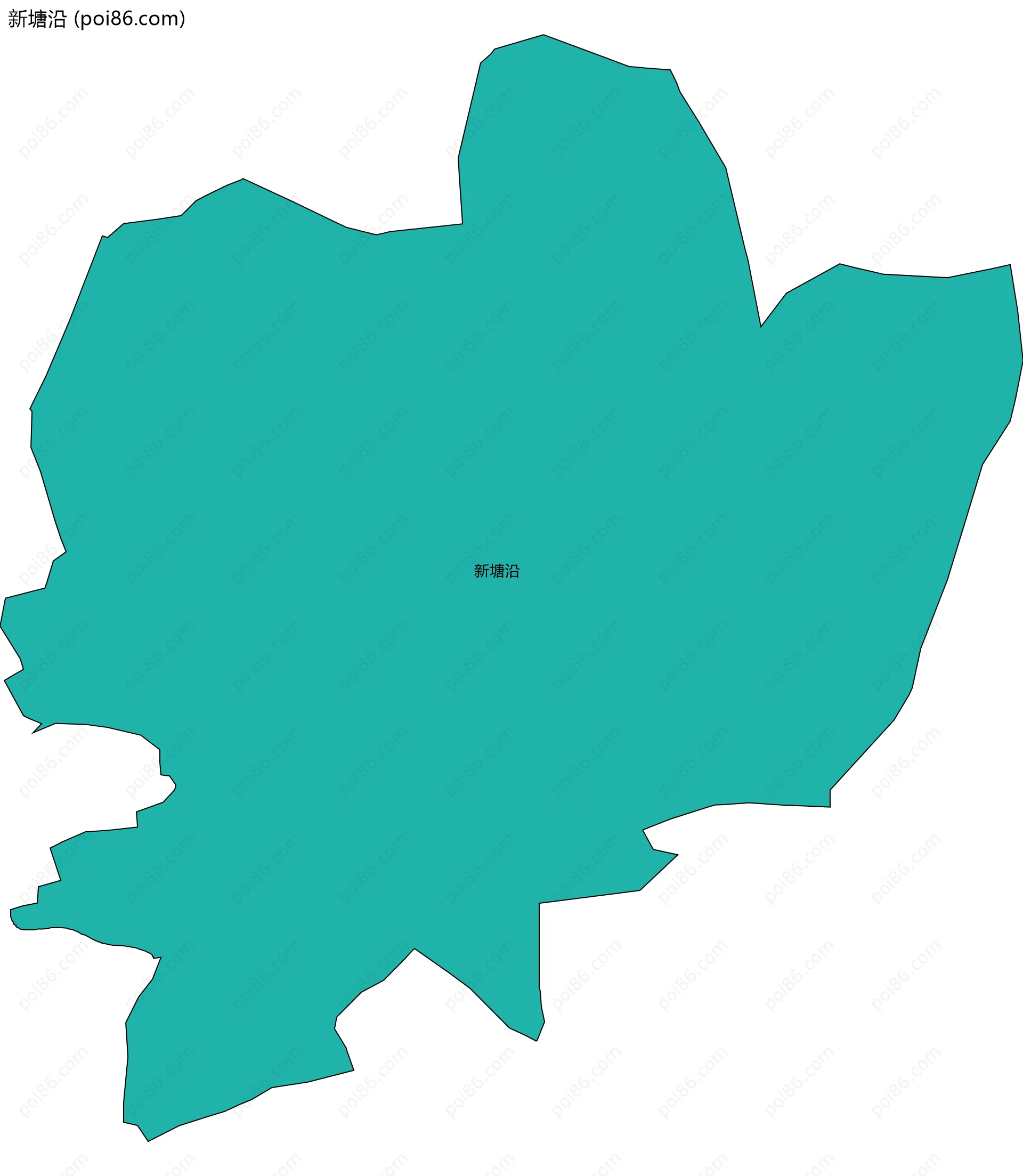 新塘沿边界地图