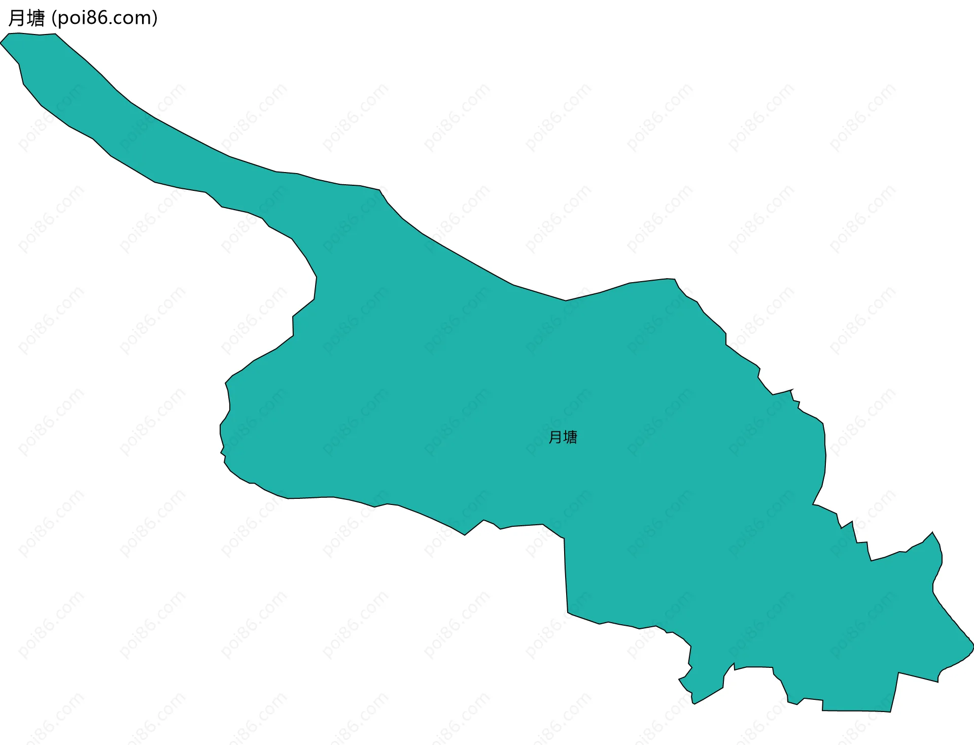 月塘边界地图