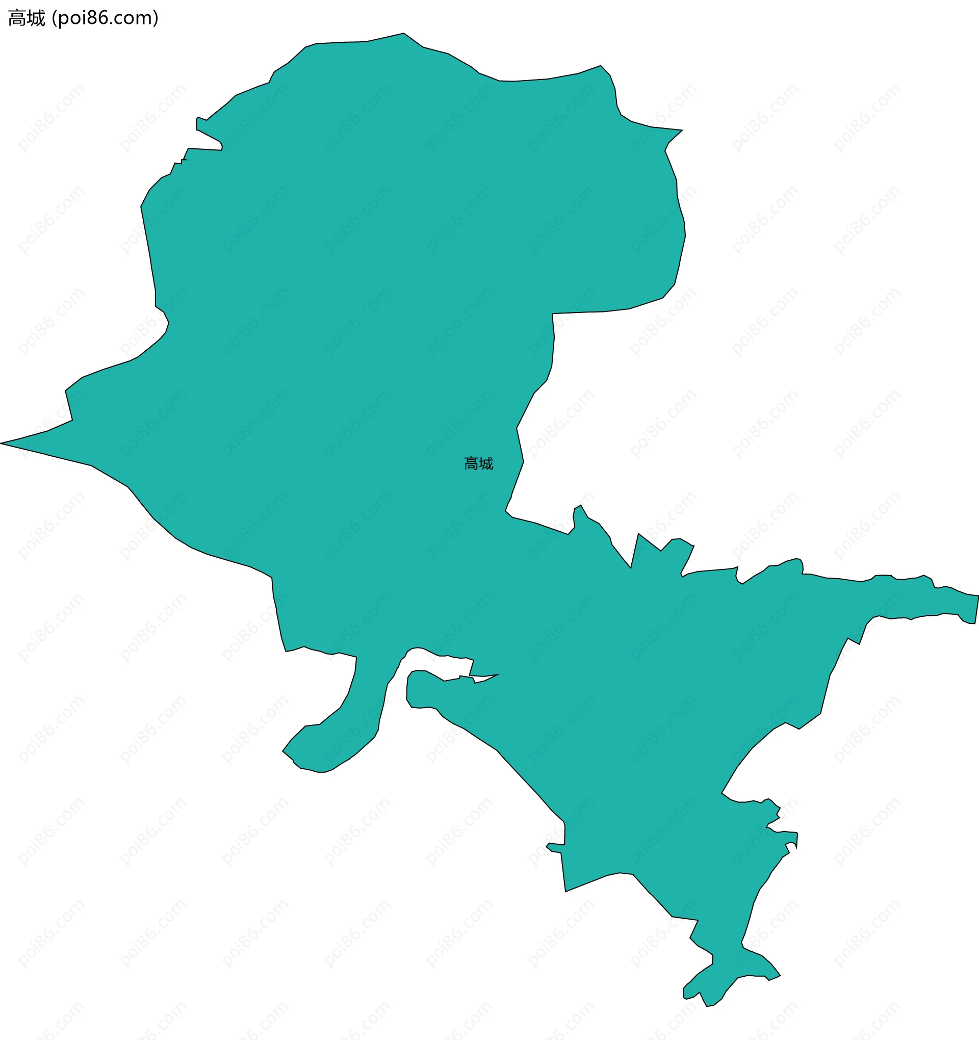 高城边界地图