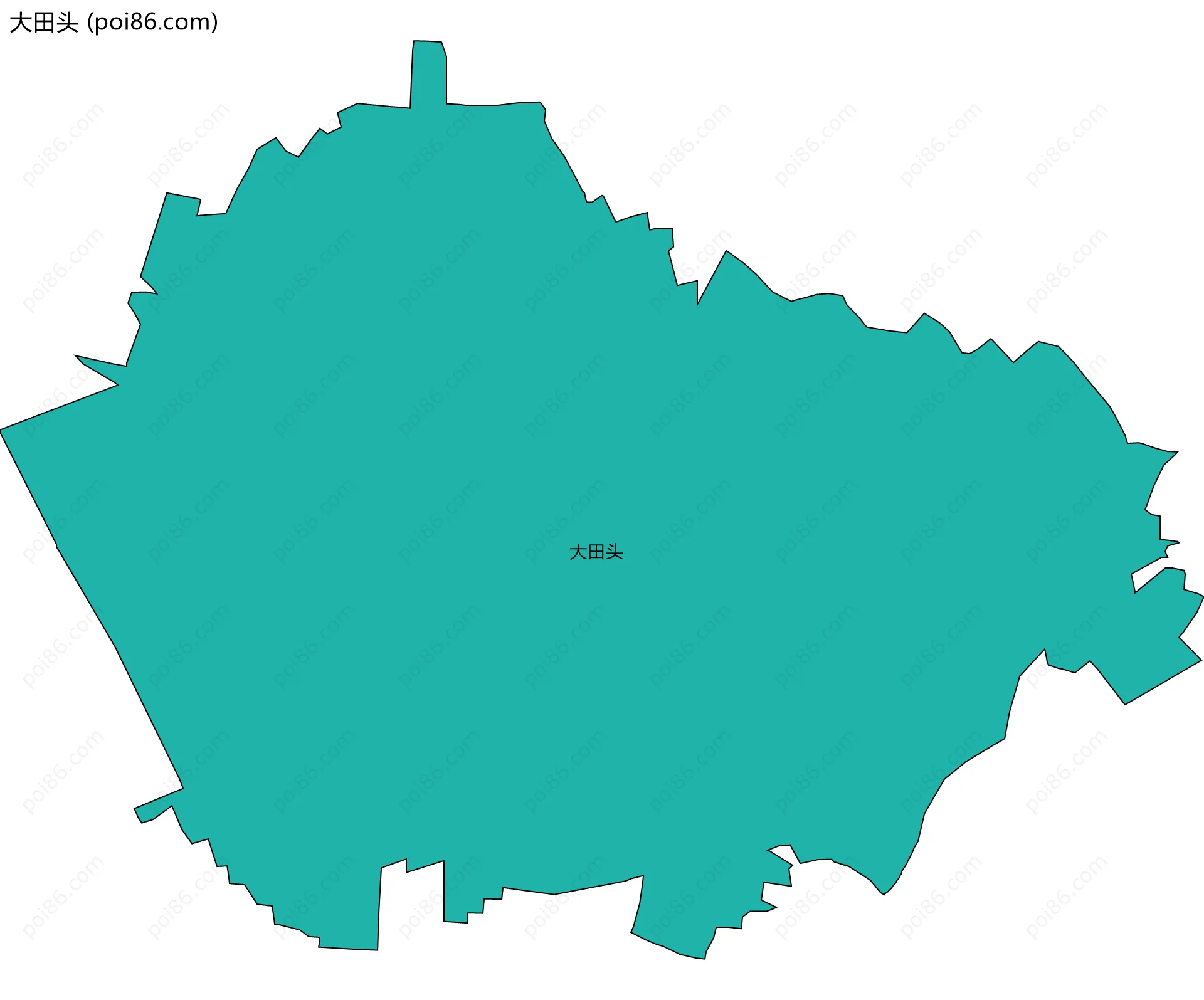 大田头边界地图