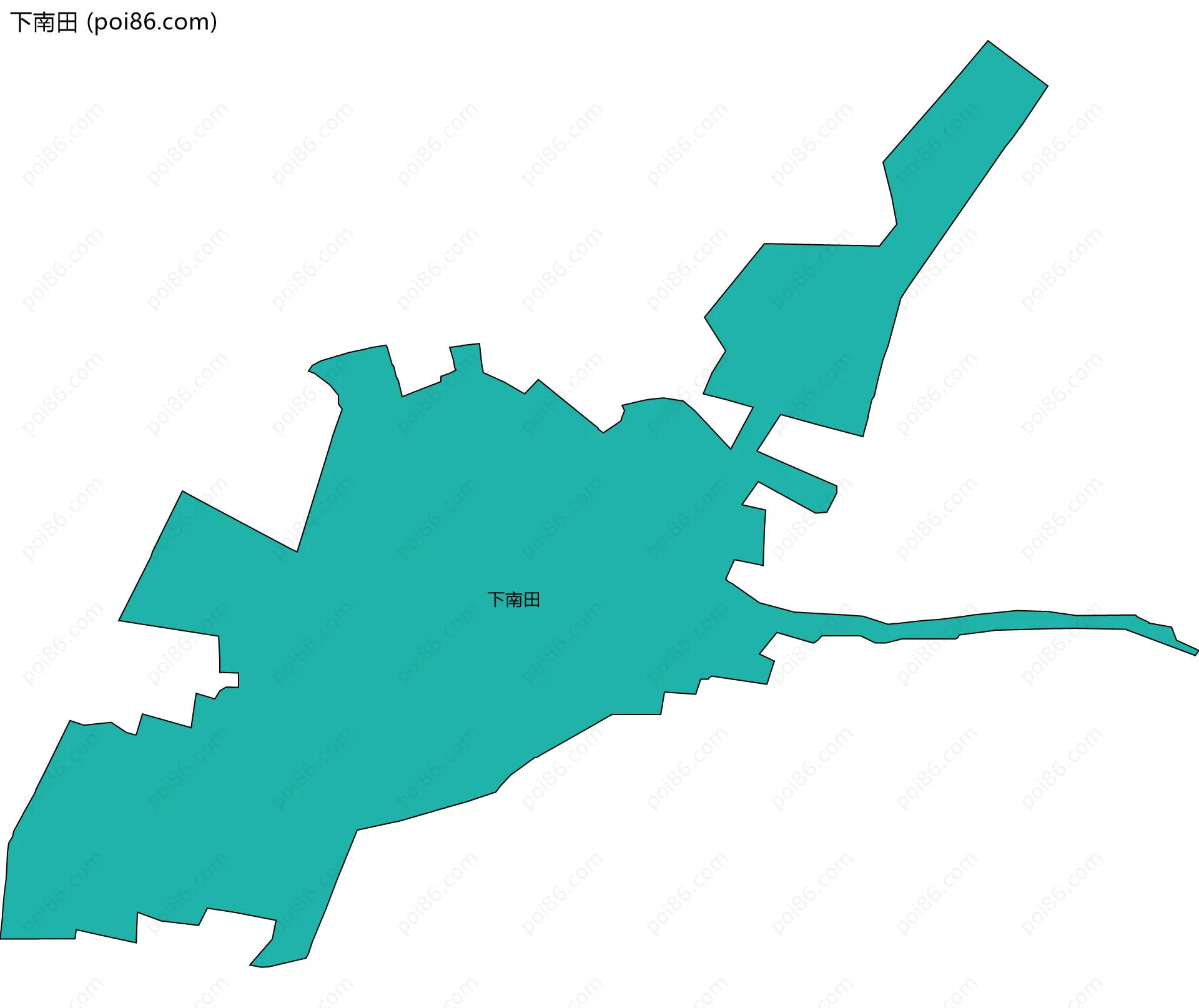 下南田边界地图