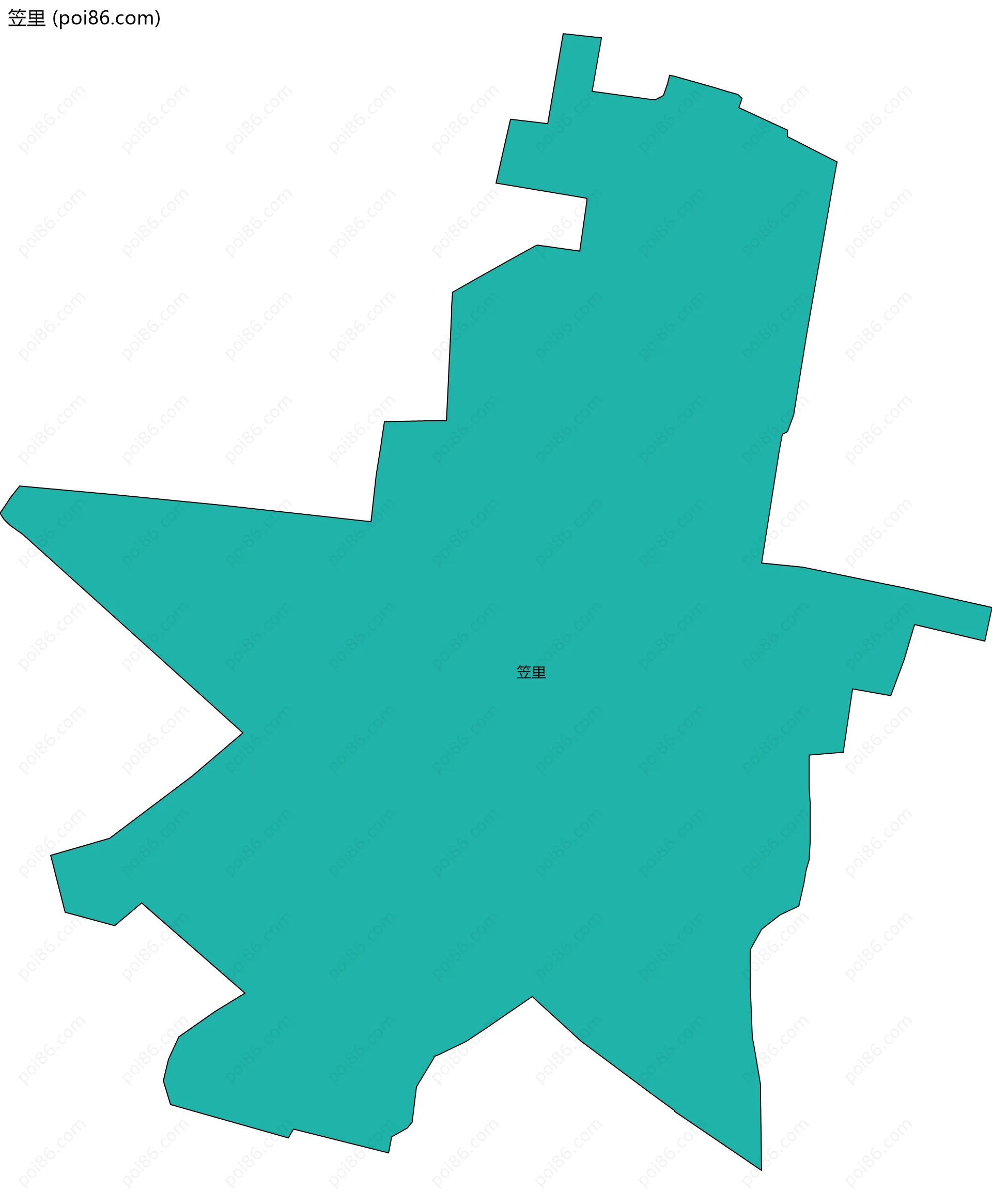 笠里边界地图