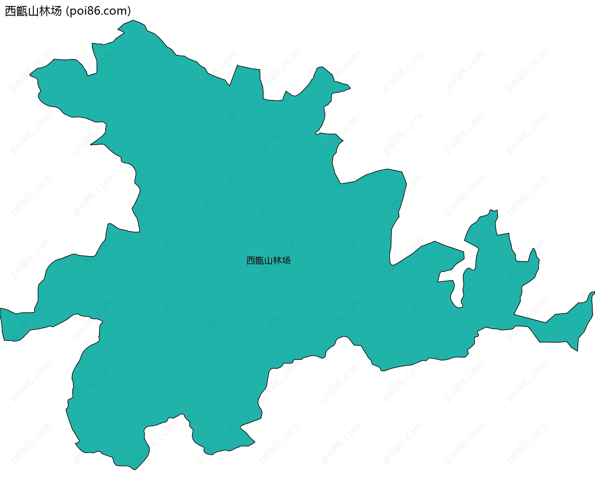 西甑山林场边界地图