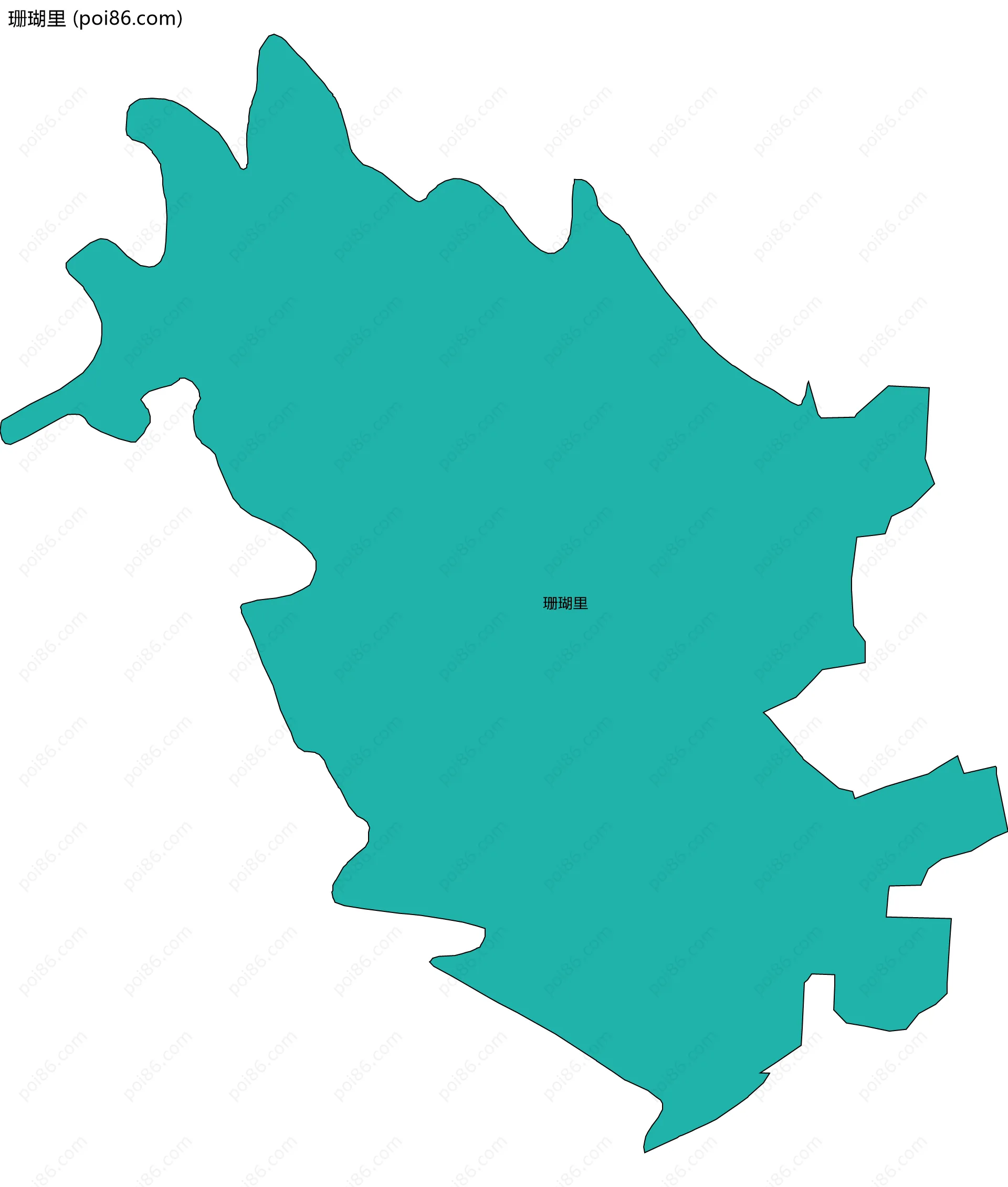 珊瑚里边界地图