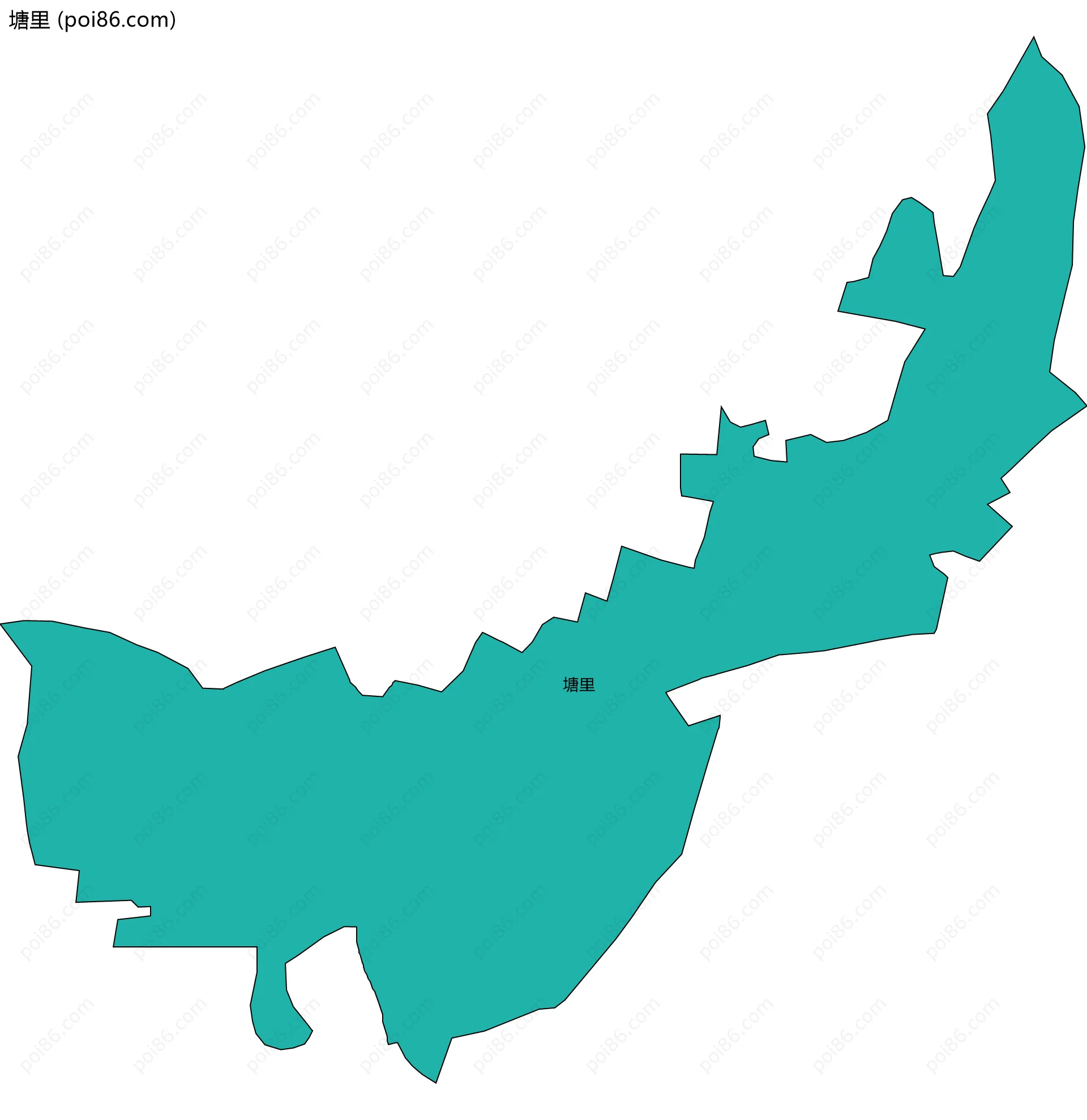 塘里边界地图
