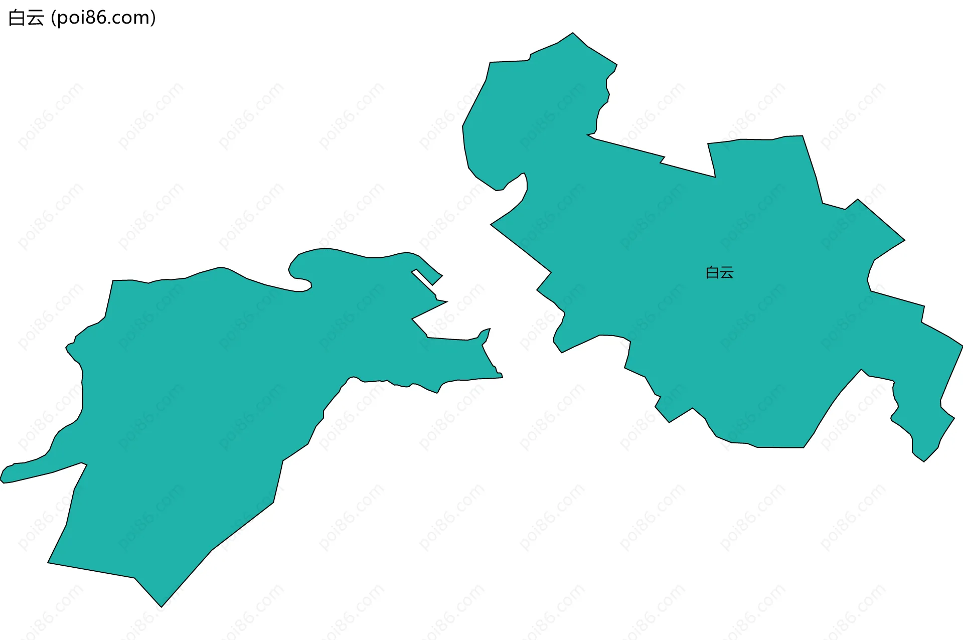 白云边界地图