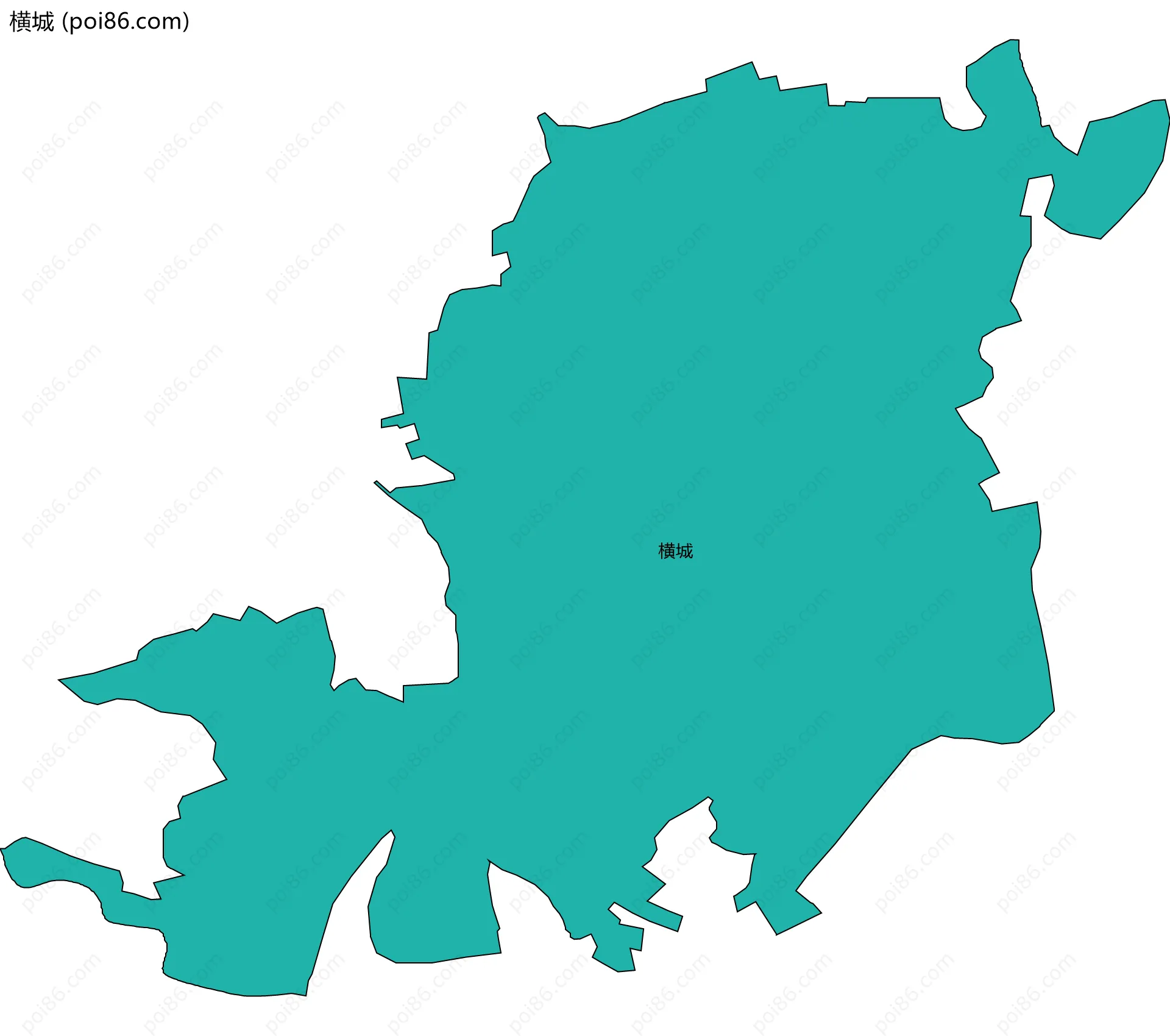 横城边界地图