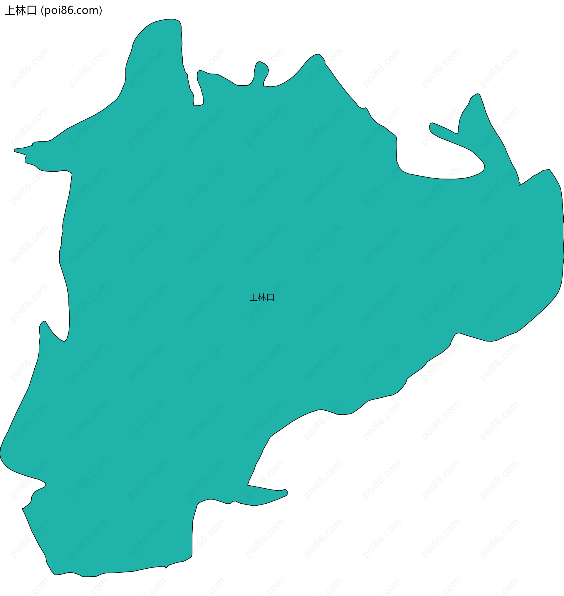 上林口边界地图