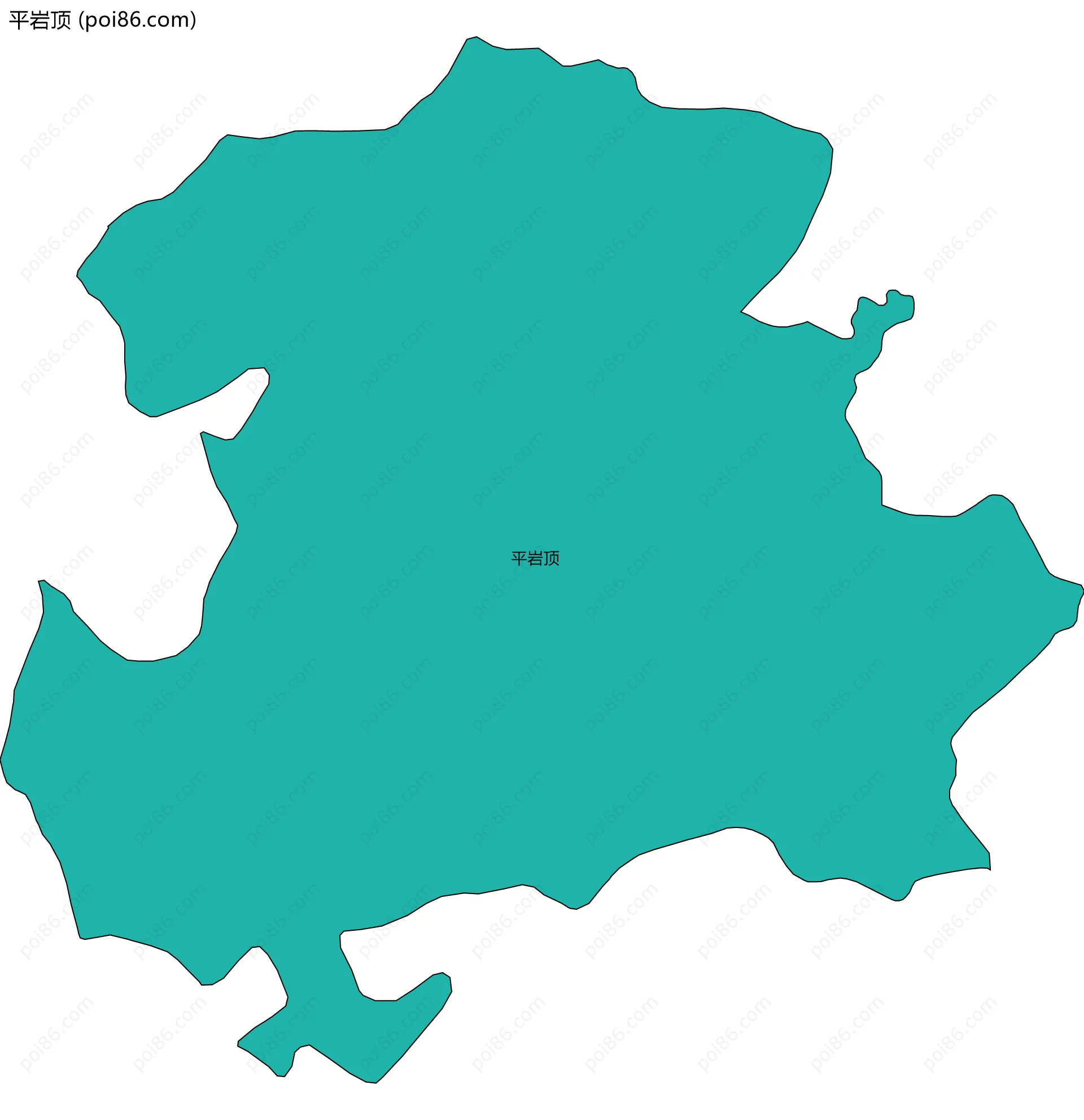 平岩顶边界地图