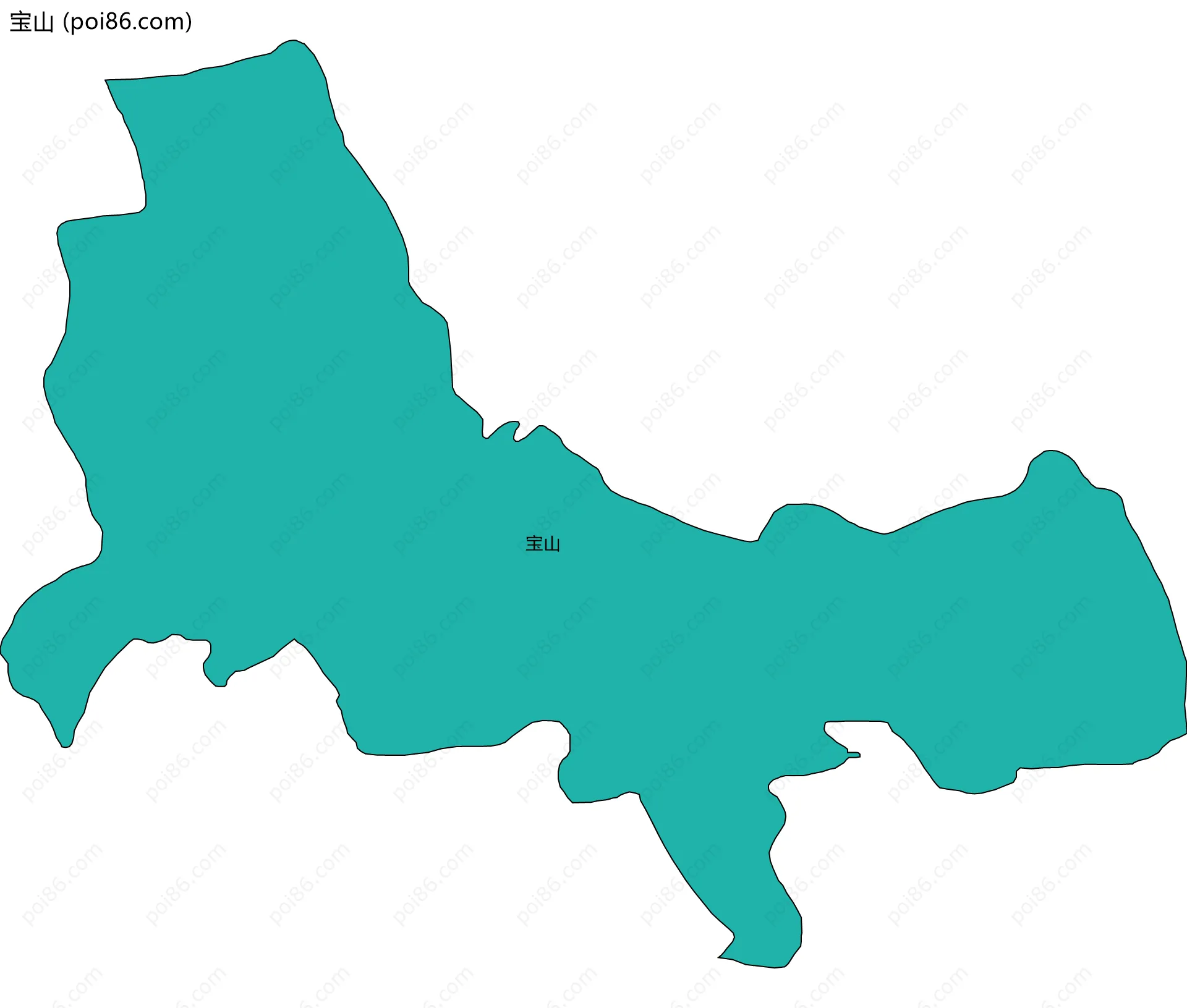 宝山边界地图