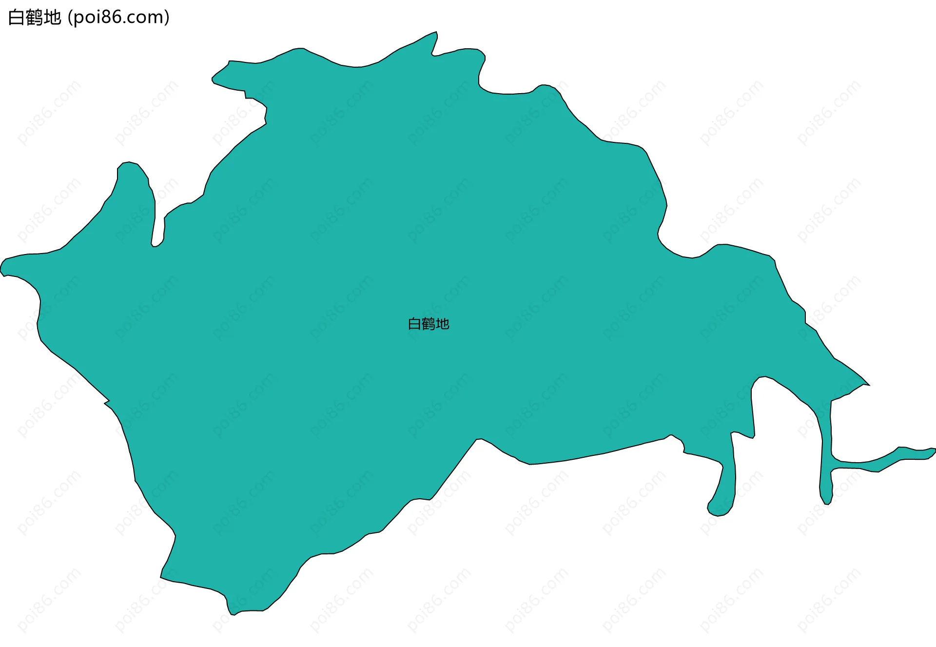 白鹤地边界地图