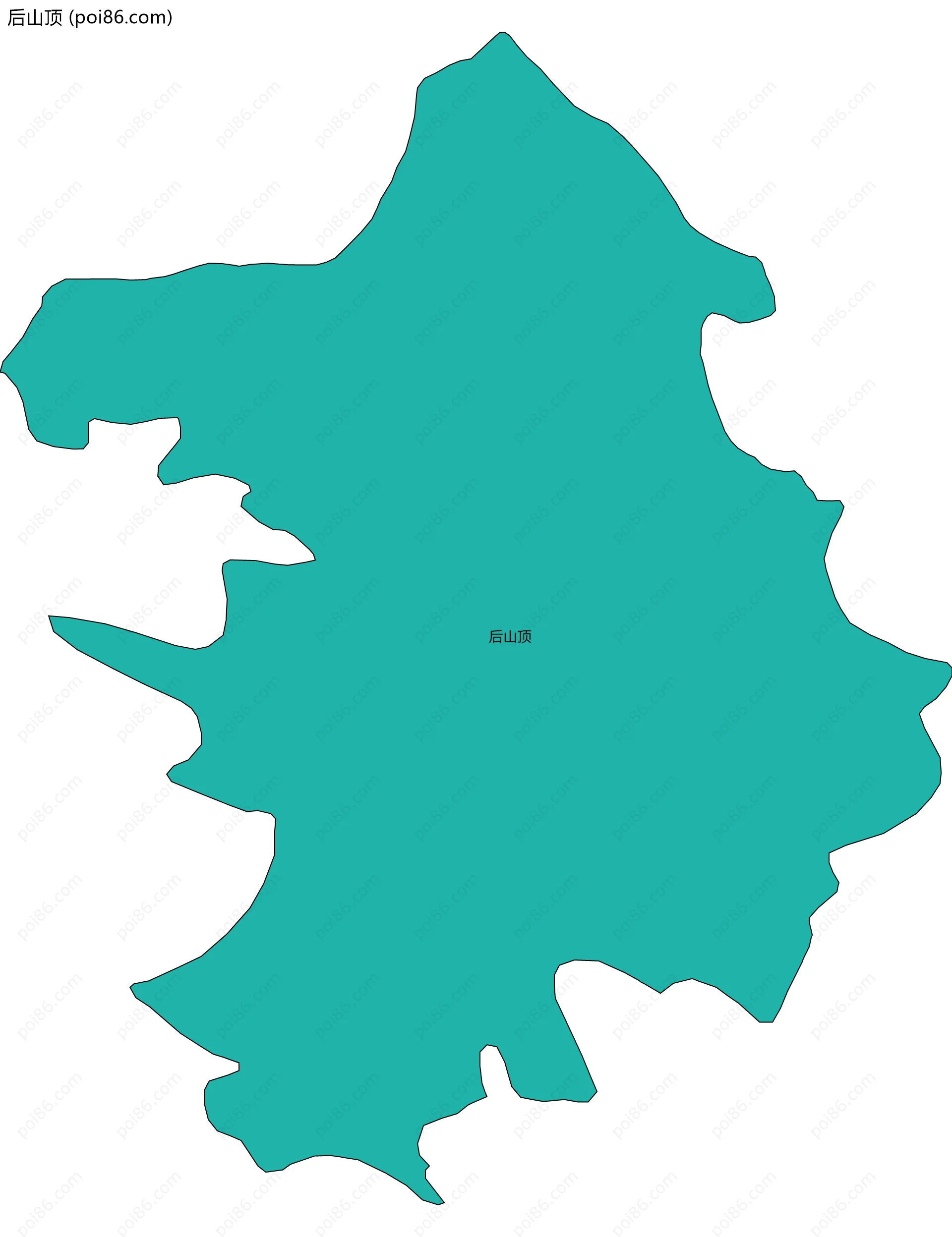 后山顶边界地图