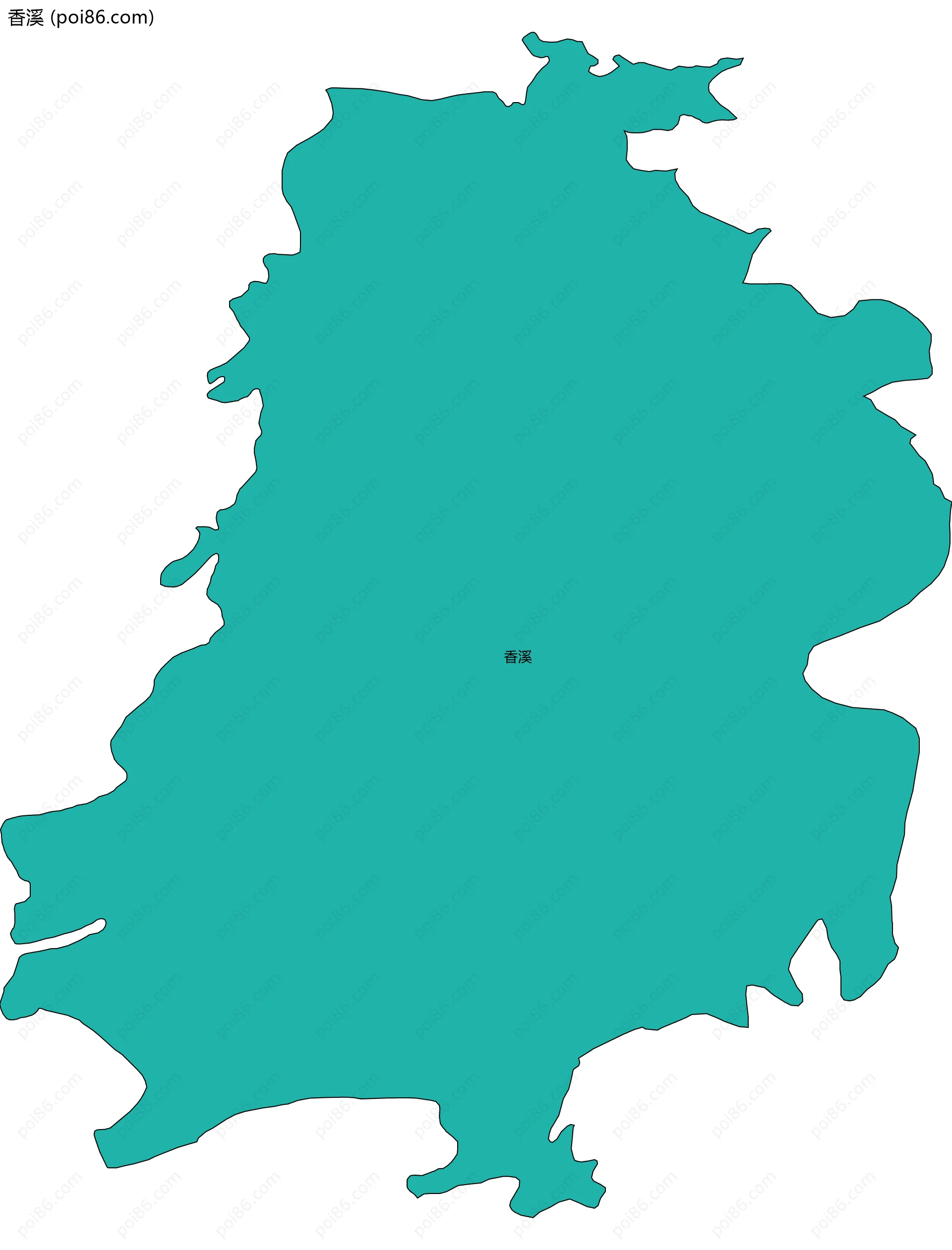 香溪边界地图