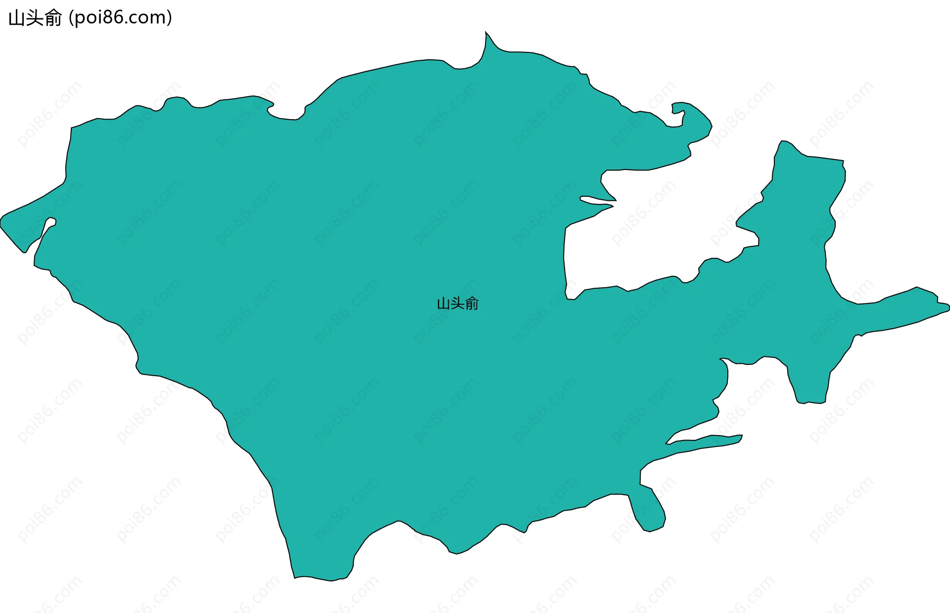 山头俞边界地图
