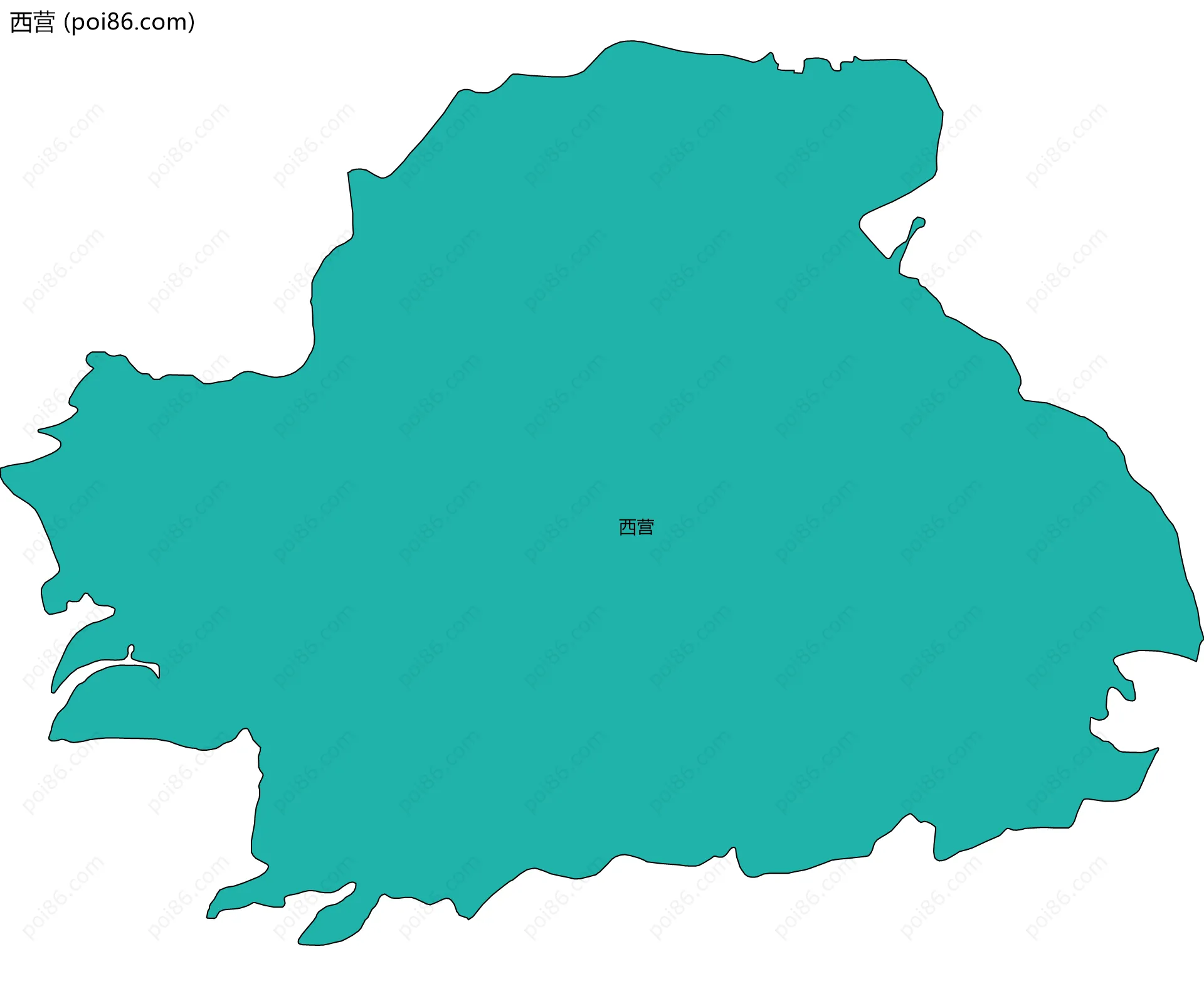 西营边界地图