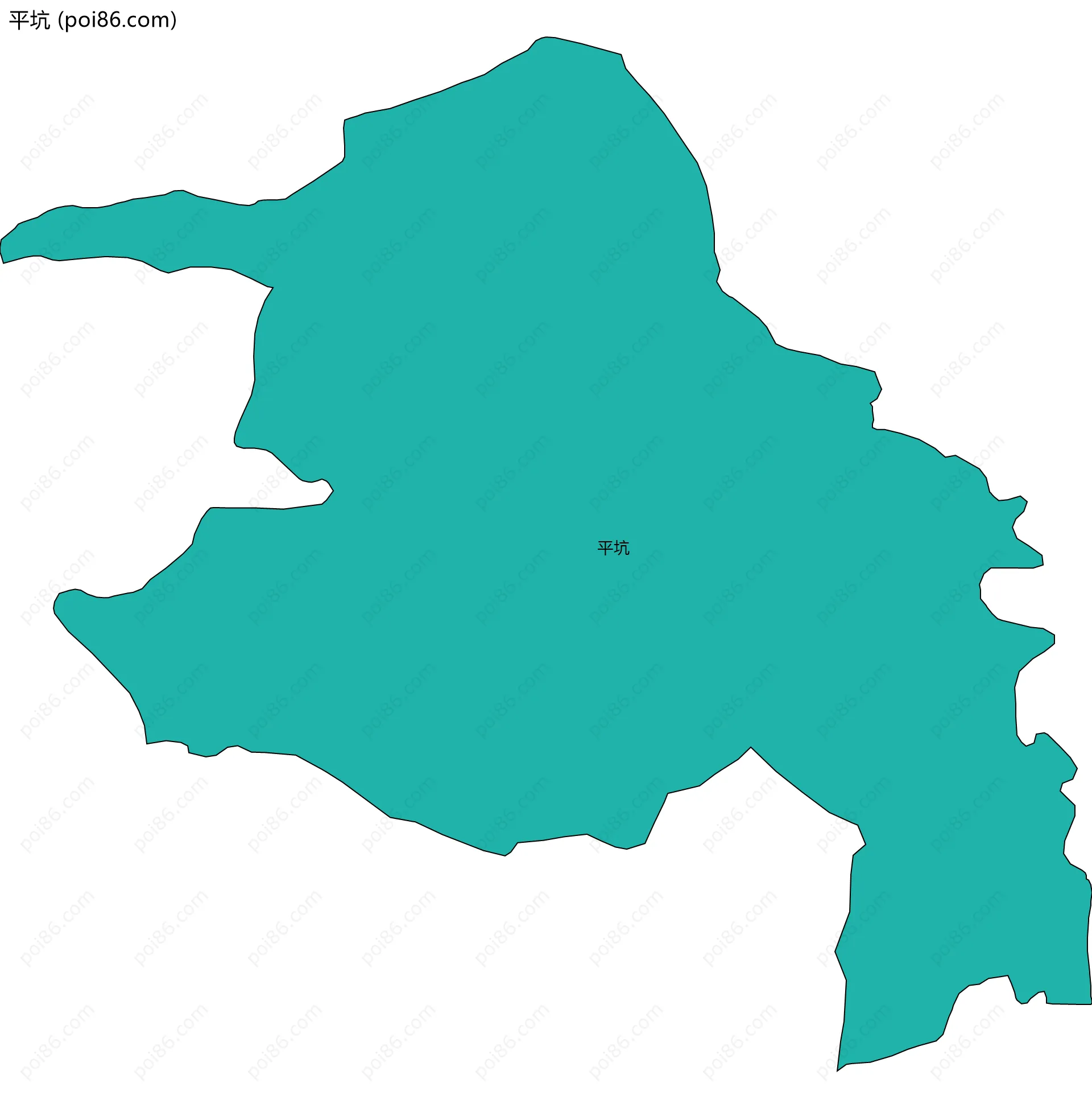 平坑边界地图