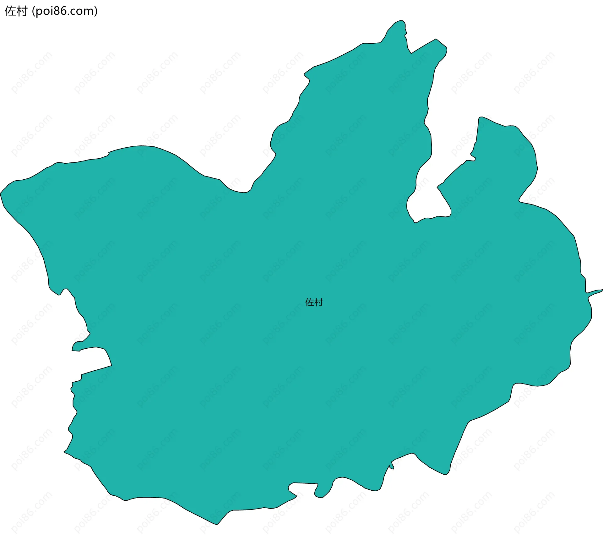 佐村边界地图