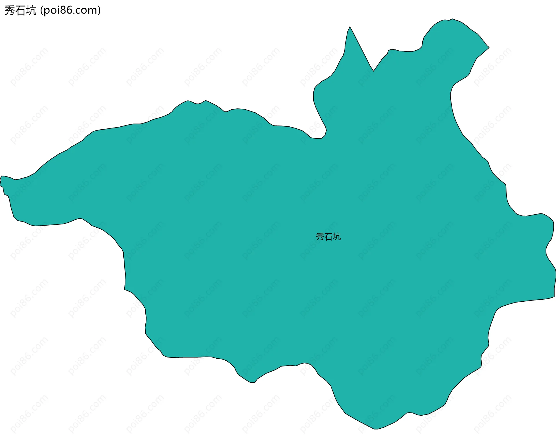 秀石坑边界地图