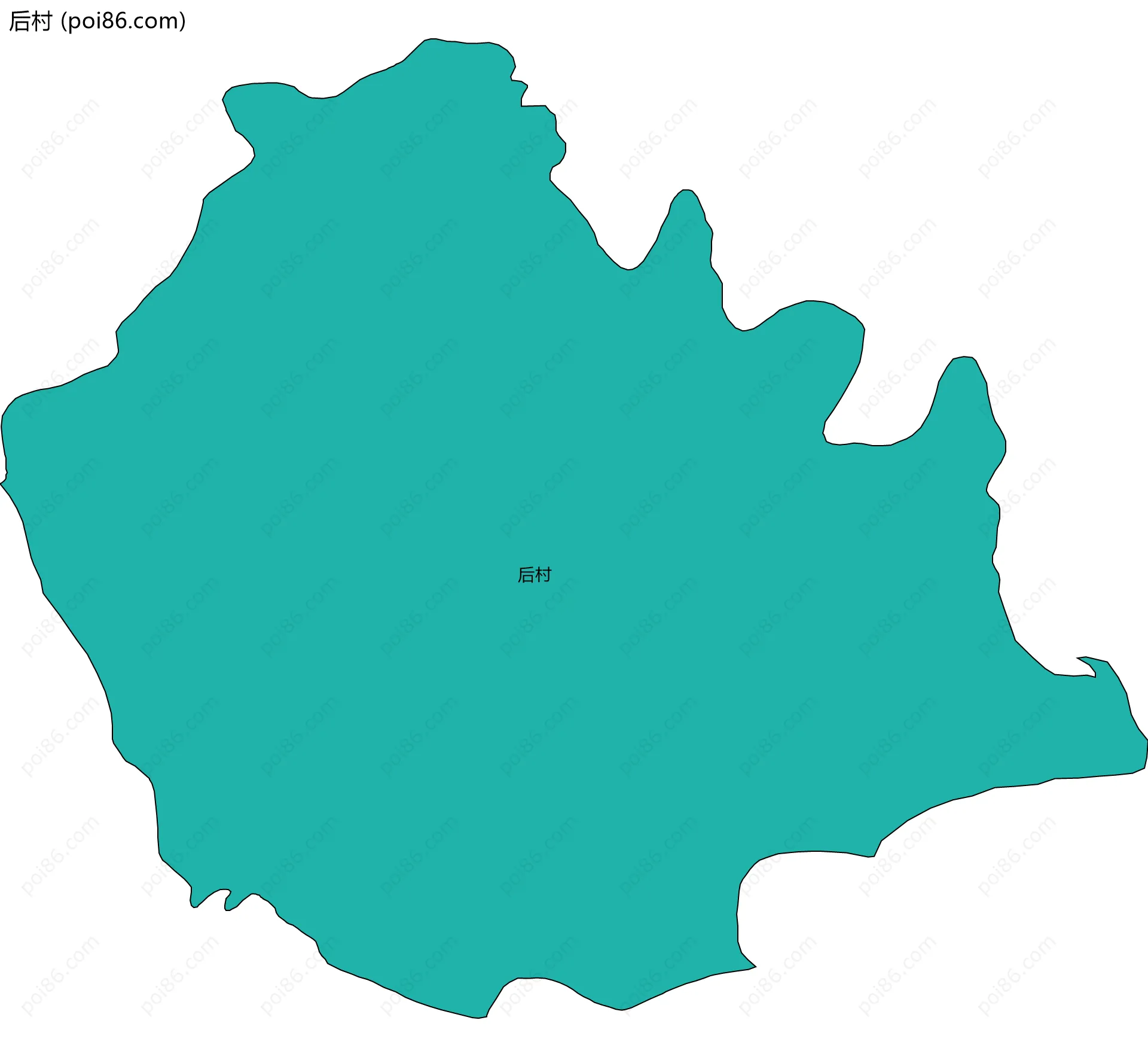后村边界地图