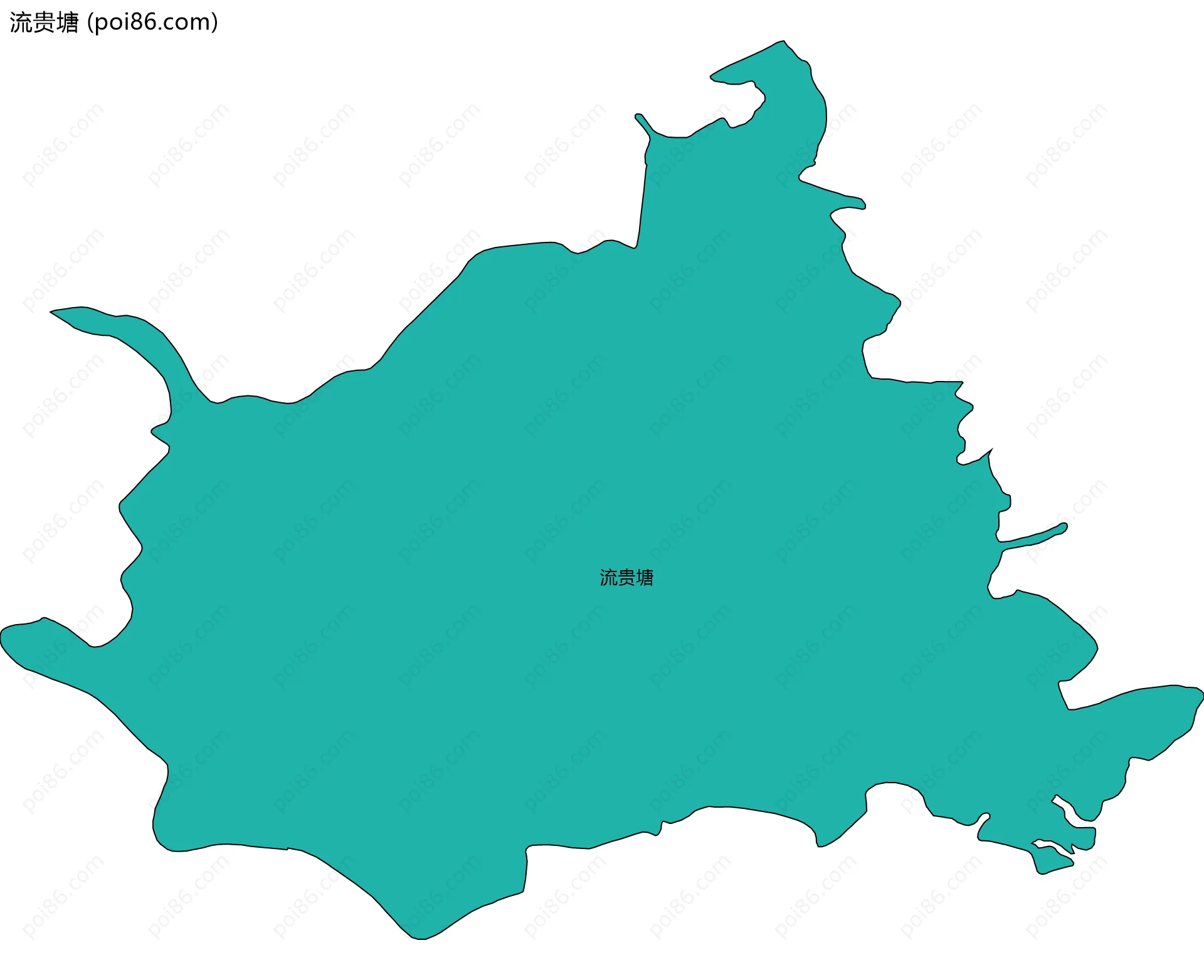 流贵塘边界地图