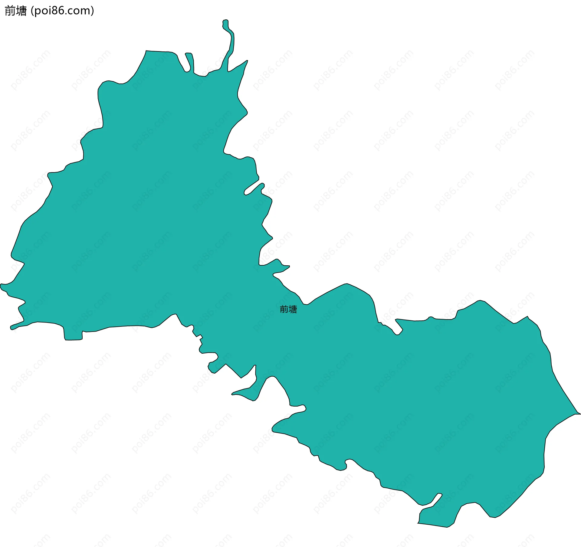 前塘边界地图