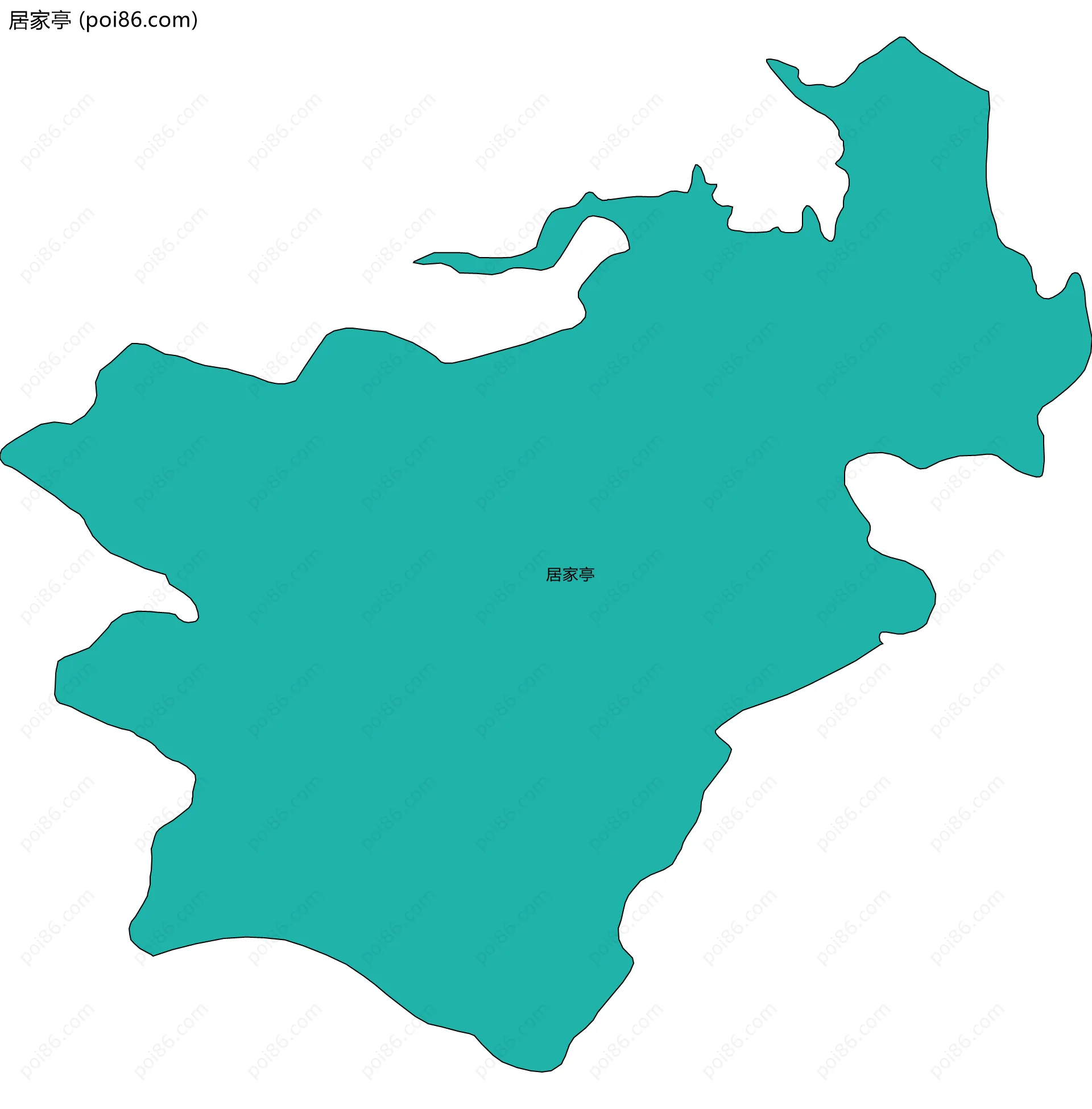 居家亭边界地图