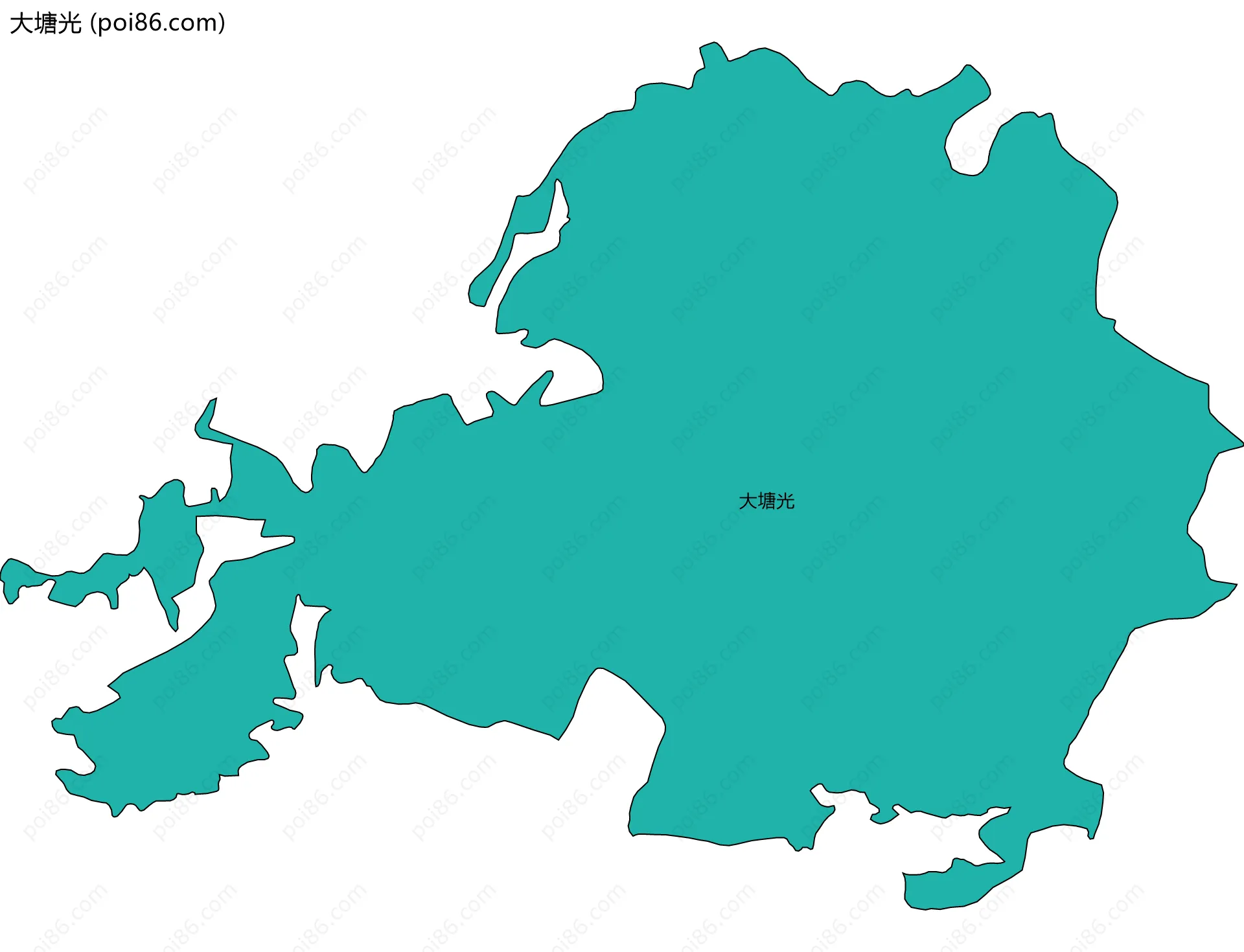 大塘光边界地图