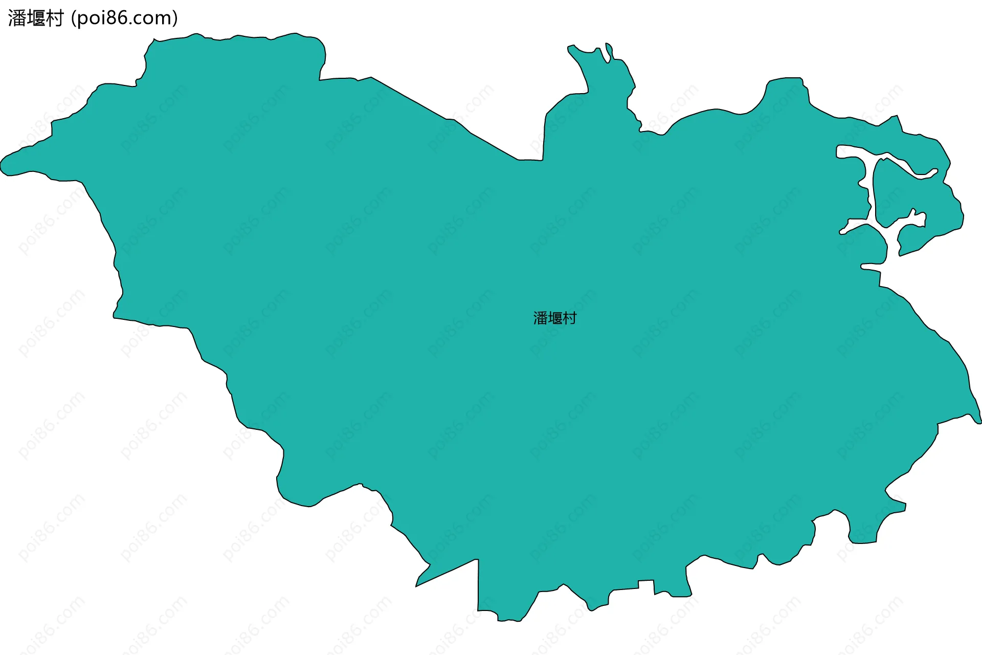 潘堰村边界地图