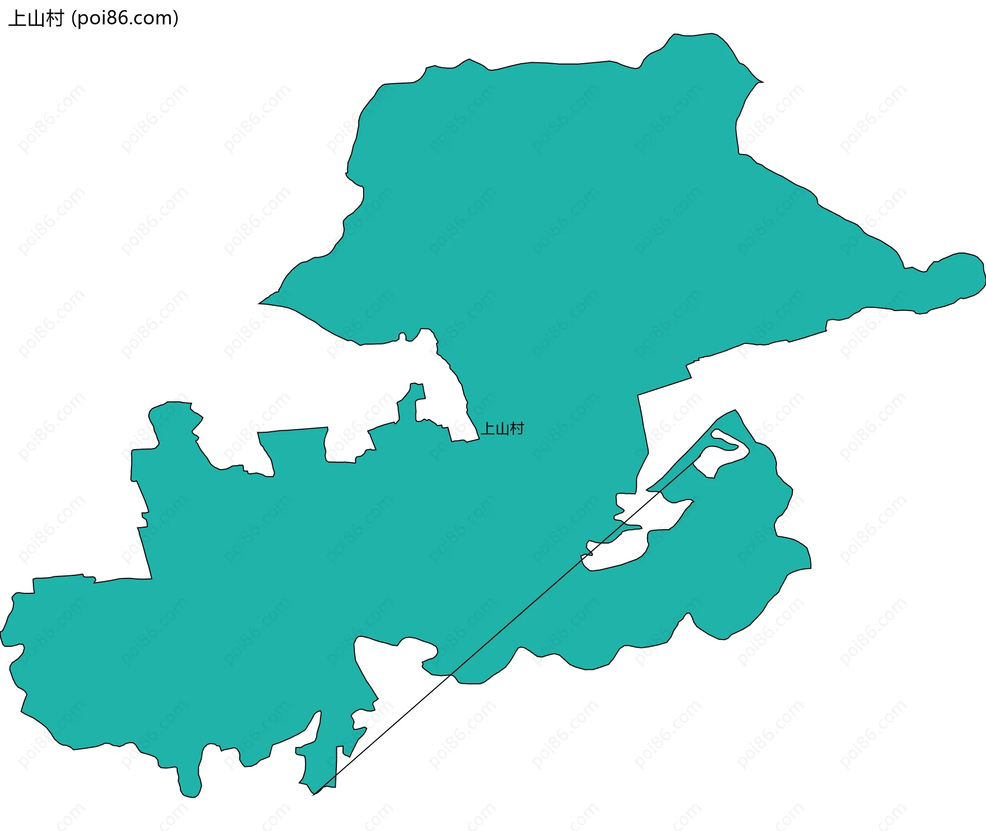 上山村边界地图