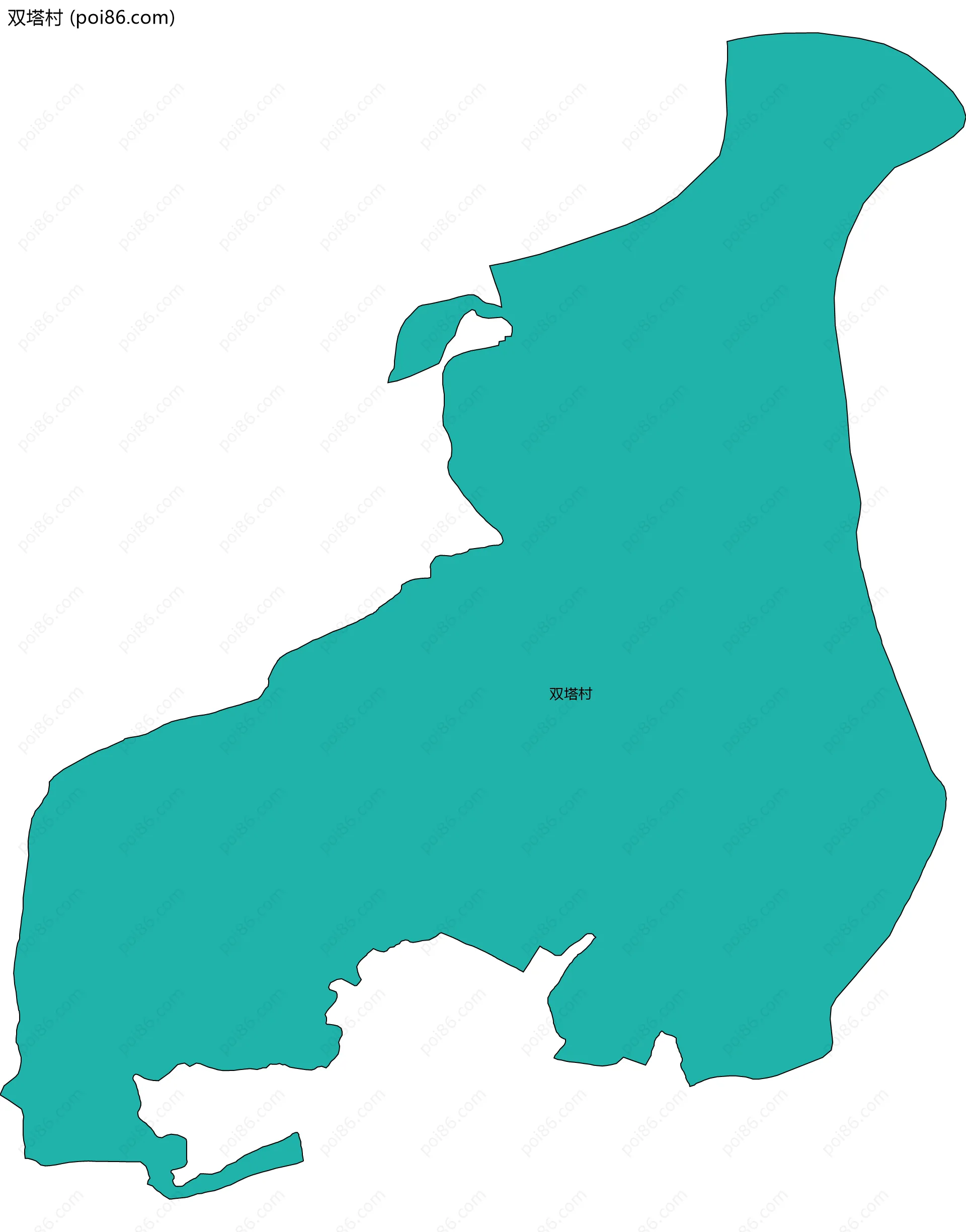 双塔村边界地图