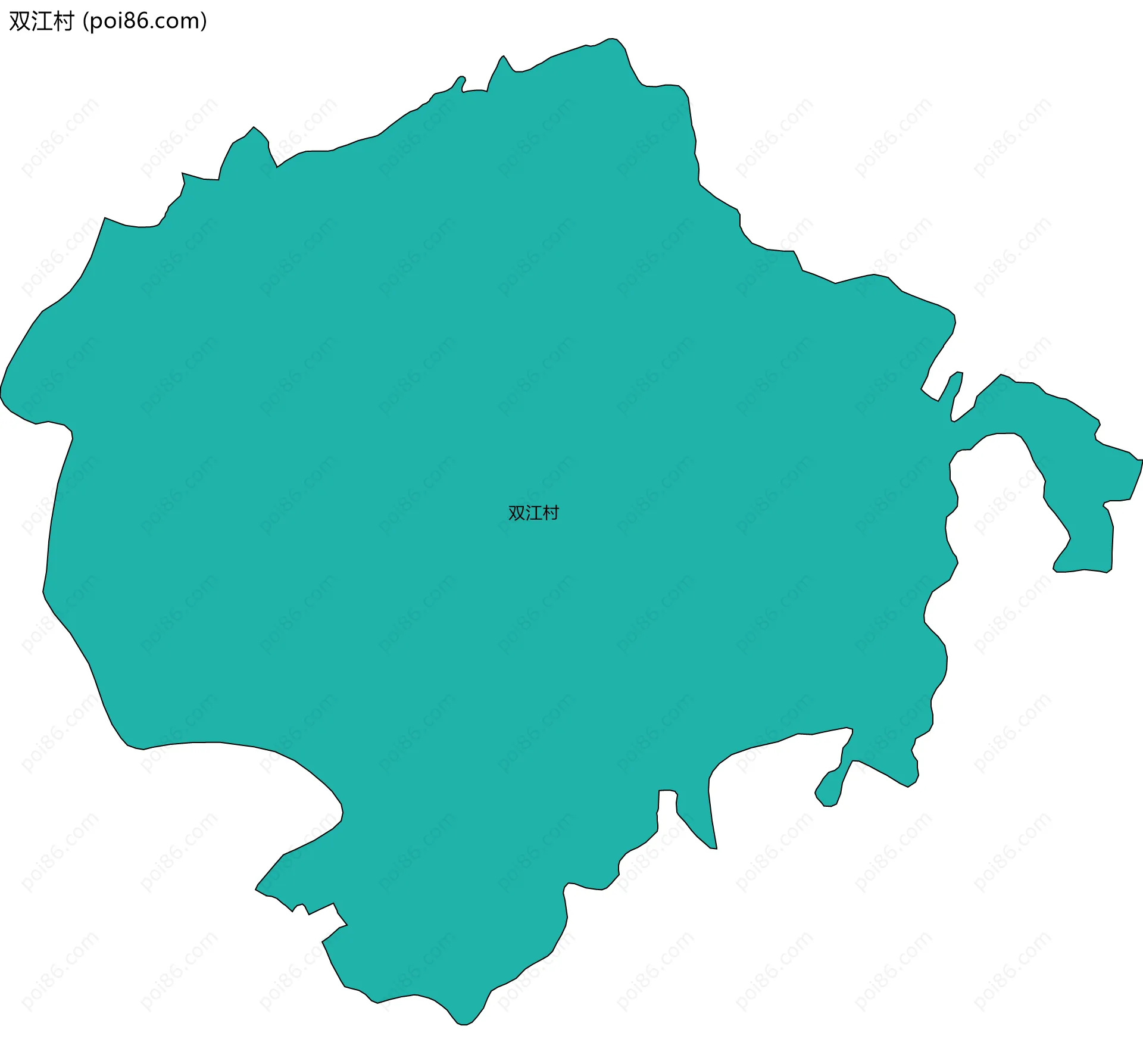 双江村边界地图
