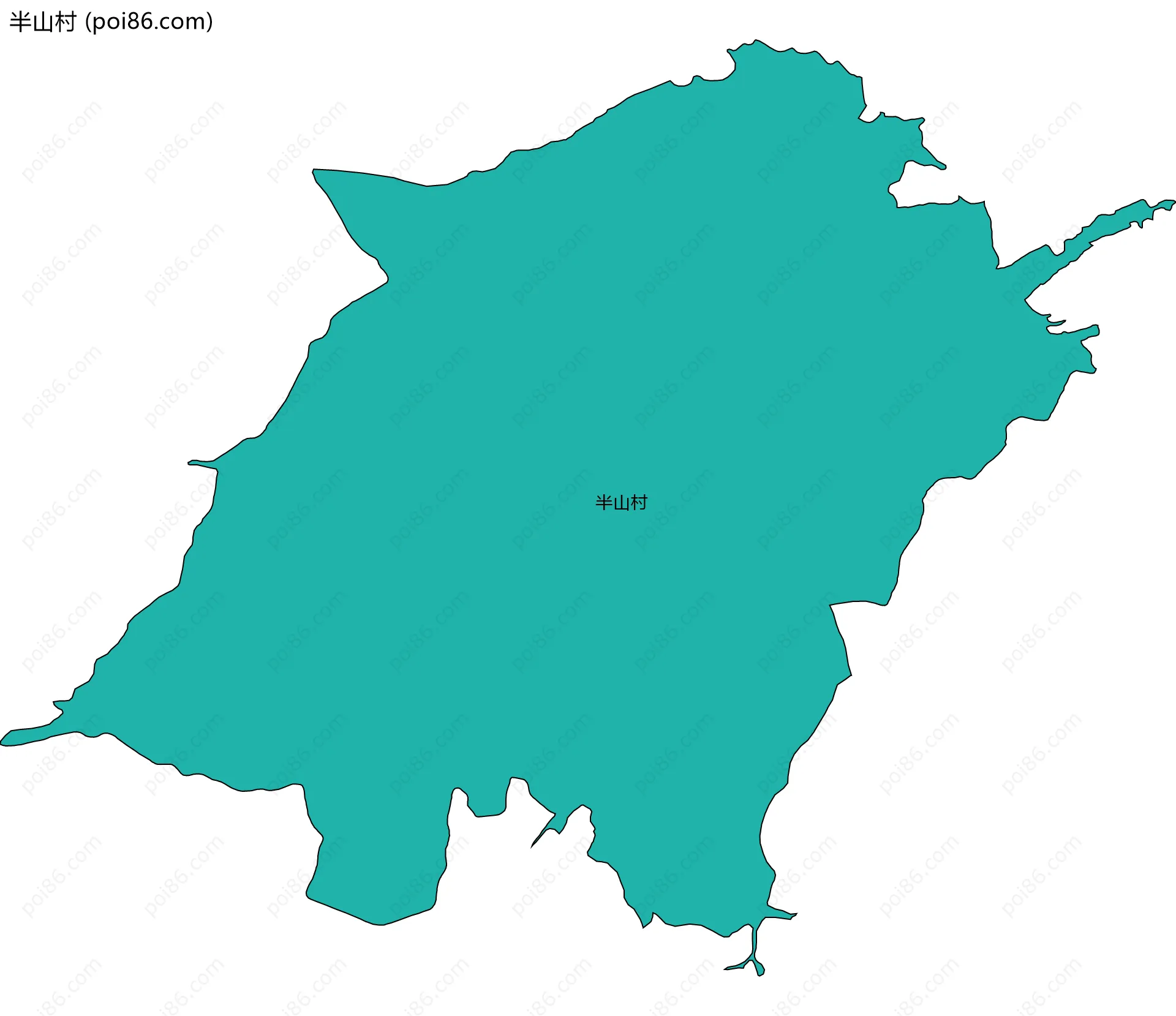 半山村边界地图