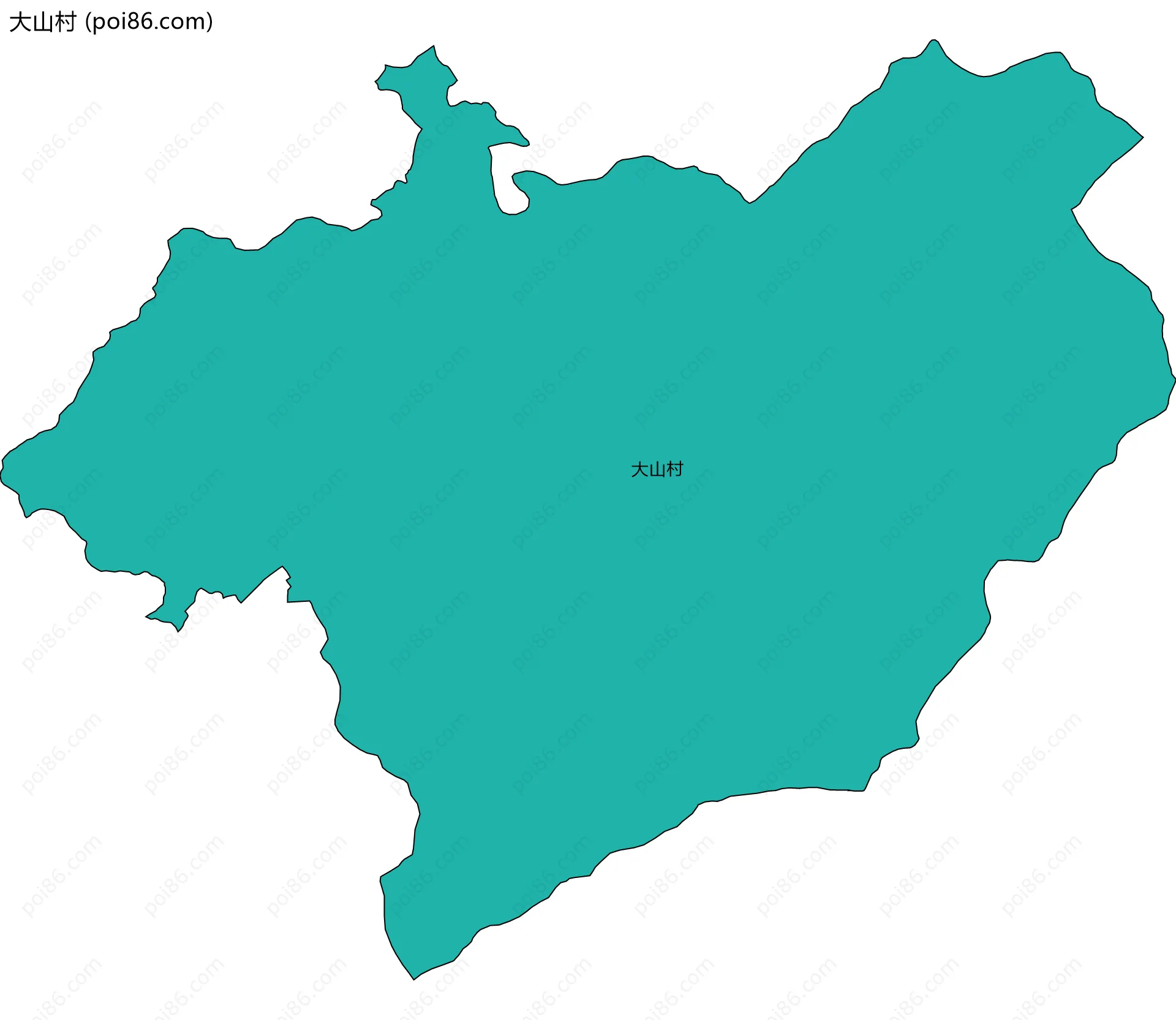 大山村边界地图