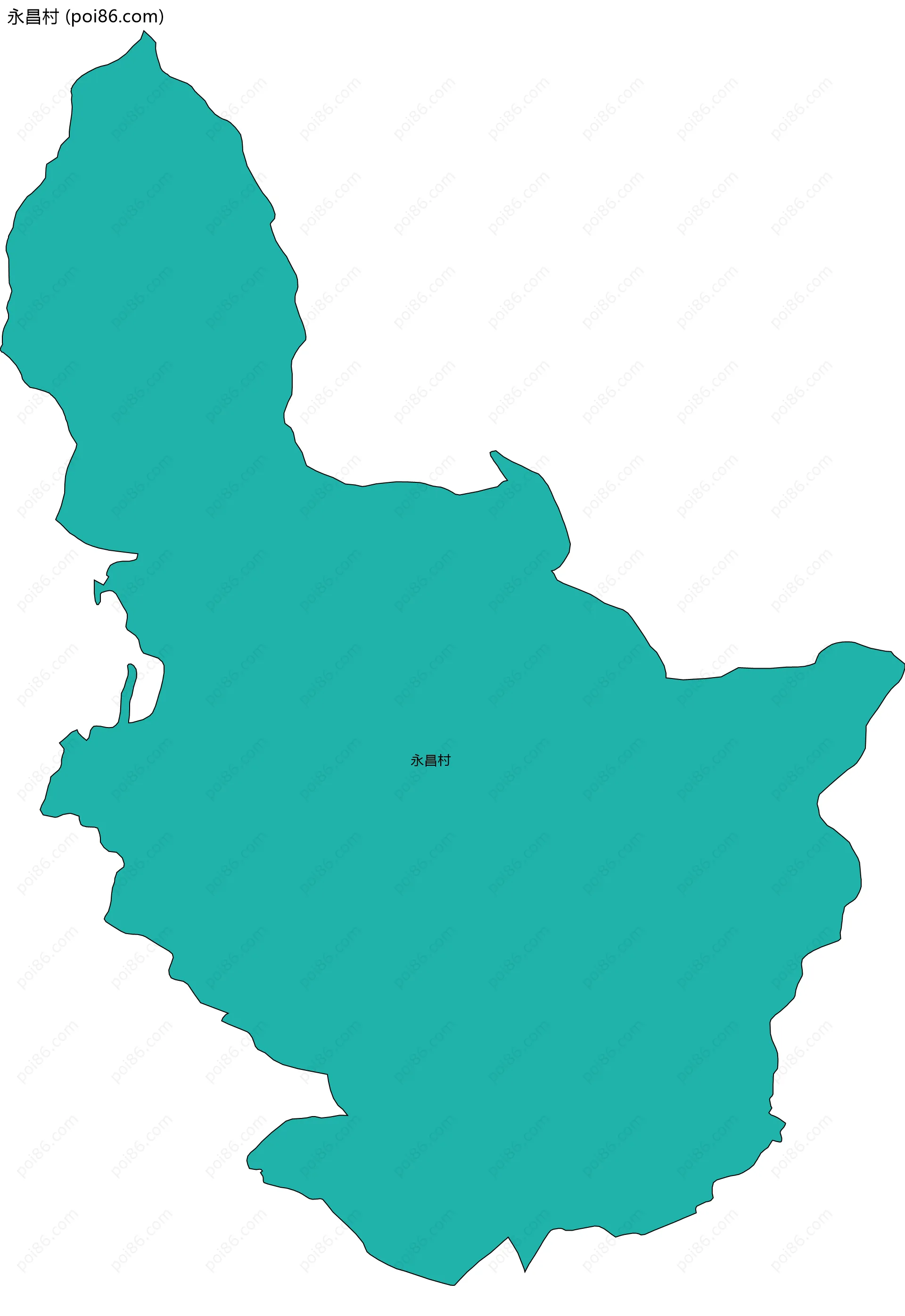 永昌村边界地图