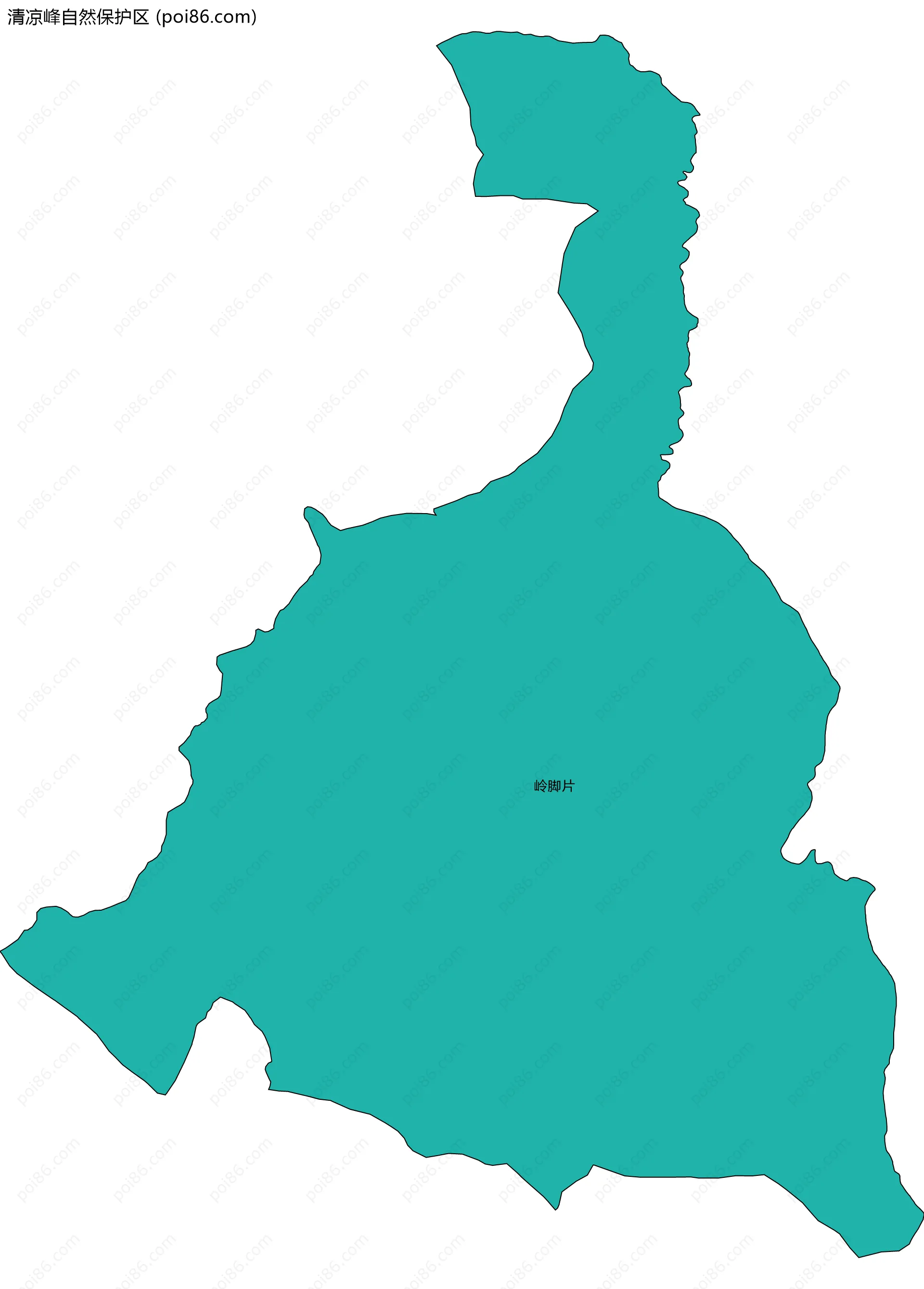 清凉峰自然保护区边界地图(五级行政区划)