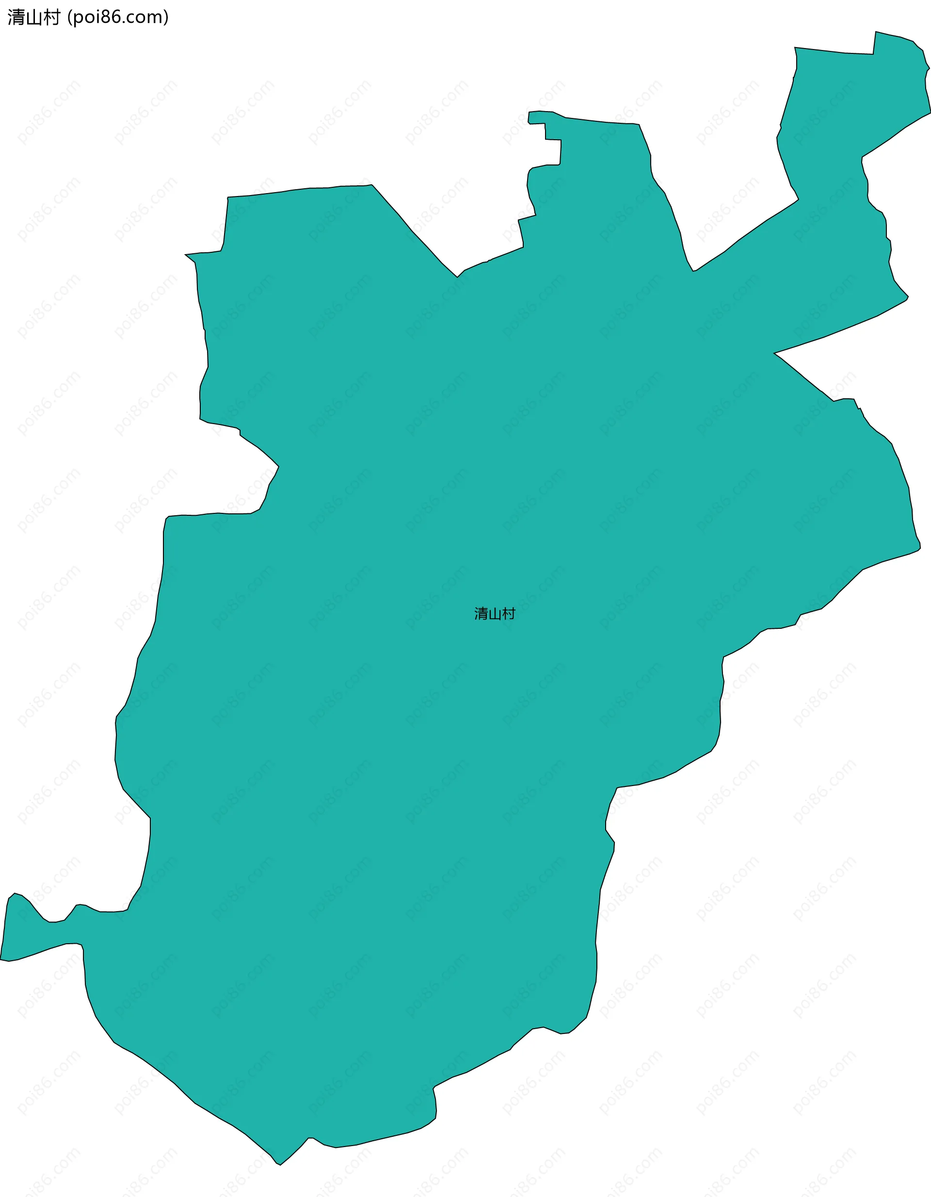 清山村边界地图