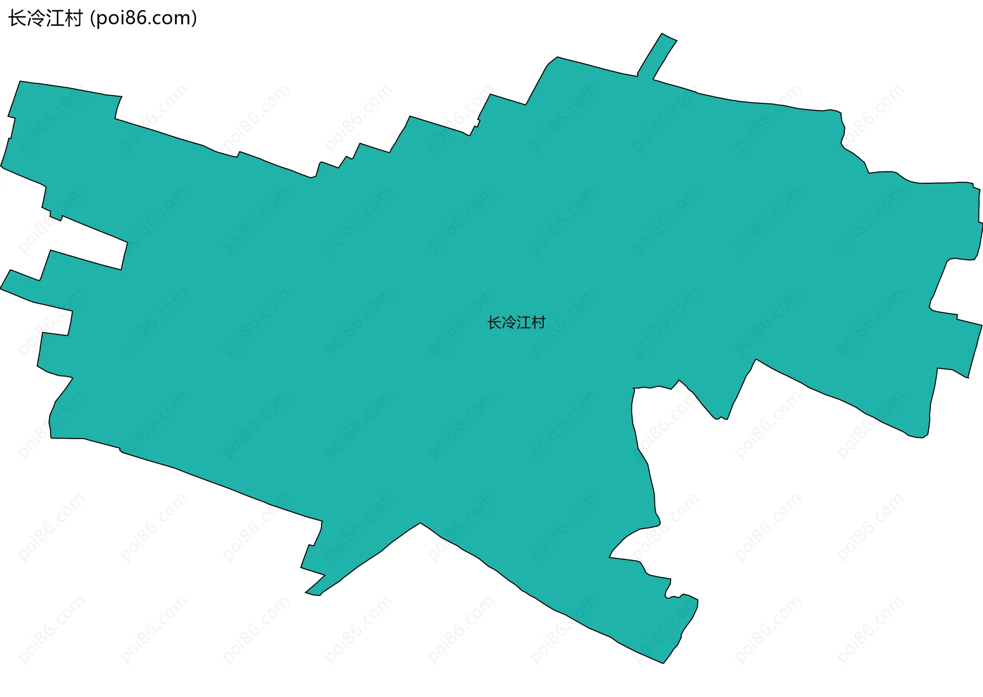 长冷江村边界地图