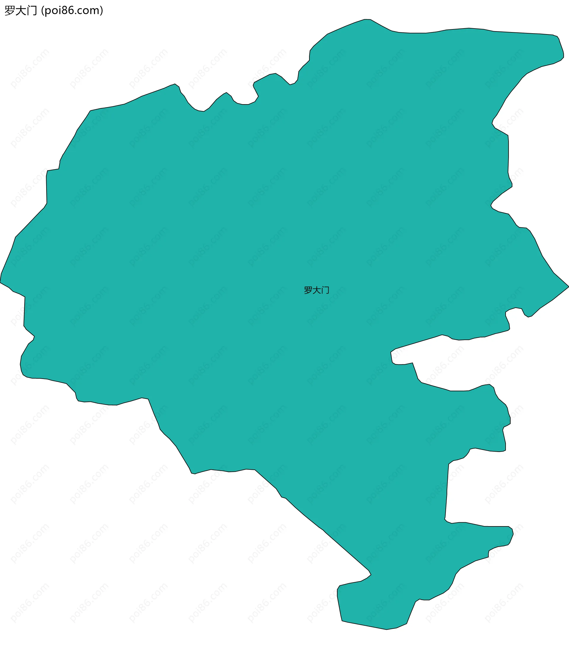 罗大门边界地图