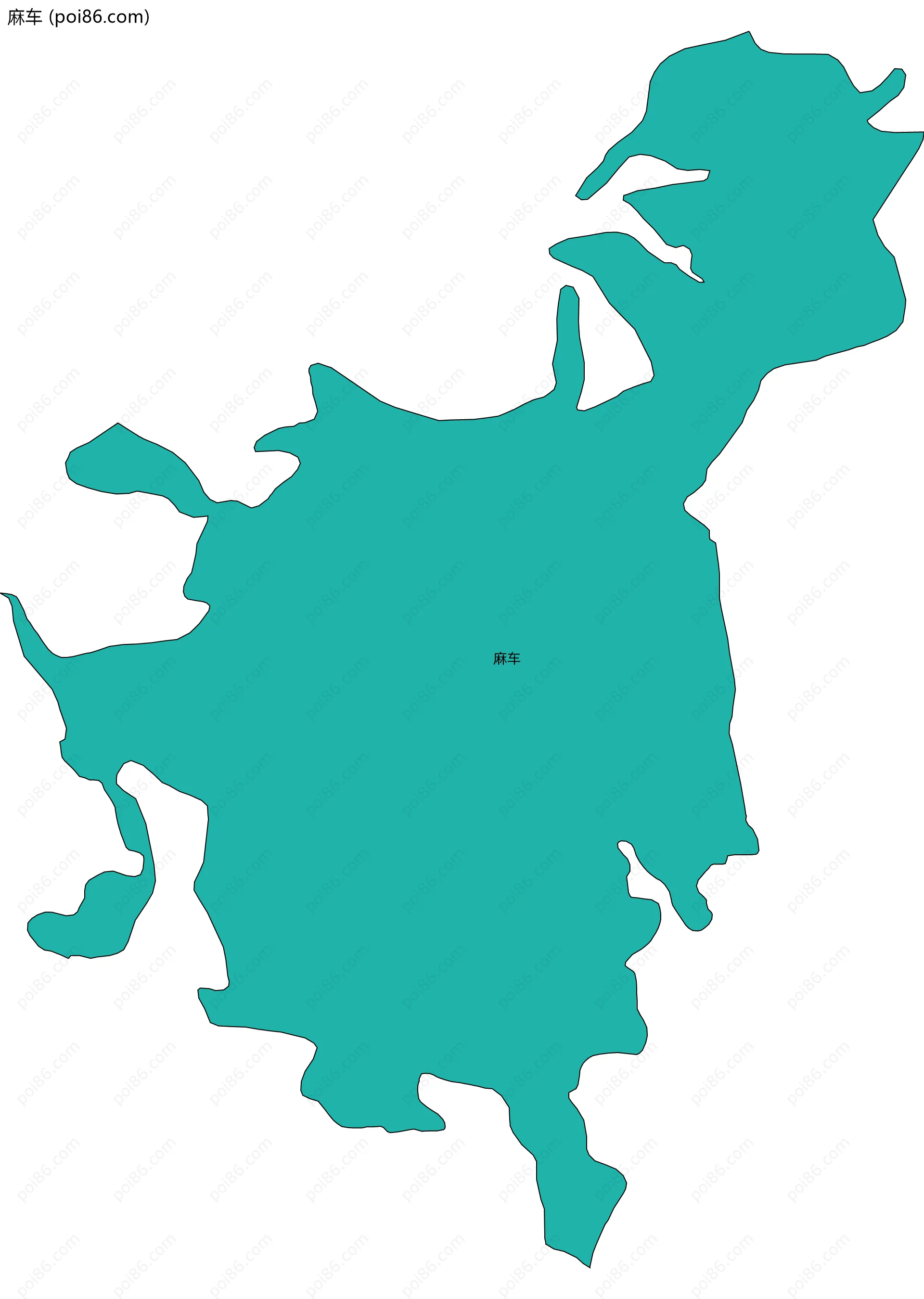 麻车边界地图