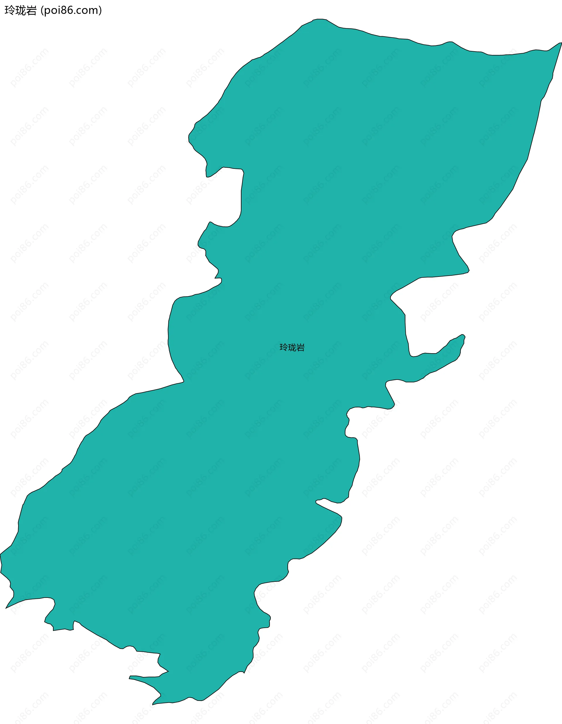 玲珑岩边界地图