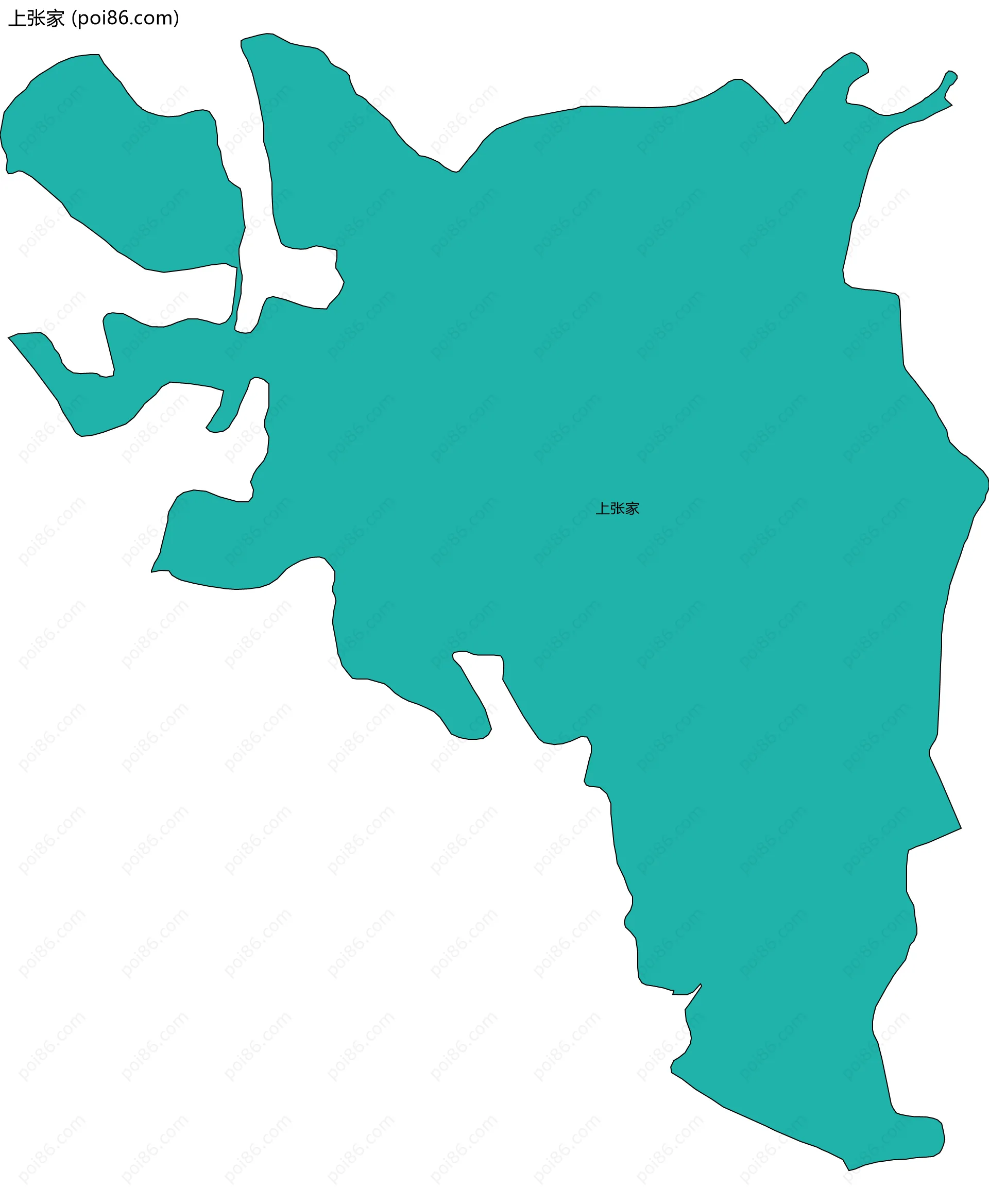 上张家边界地图