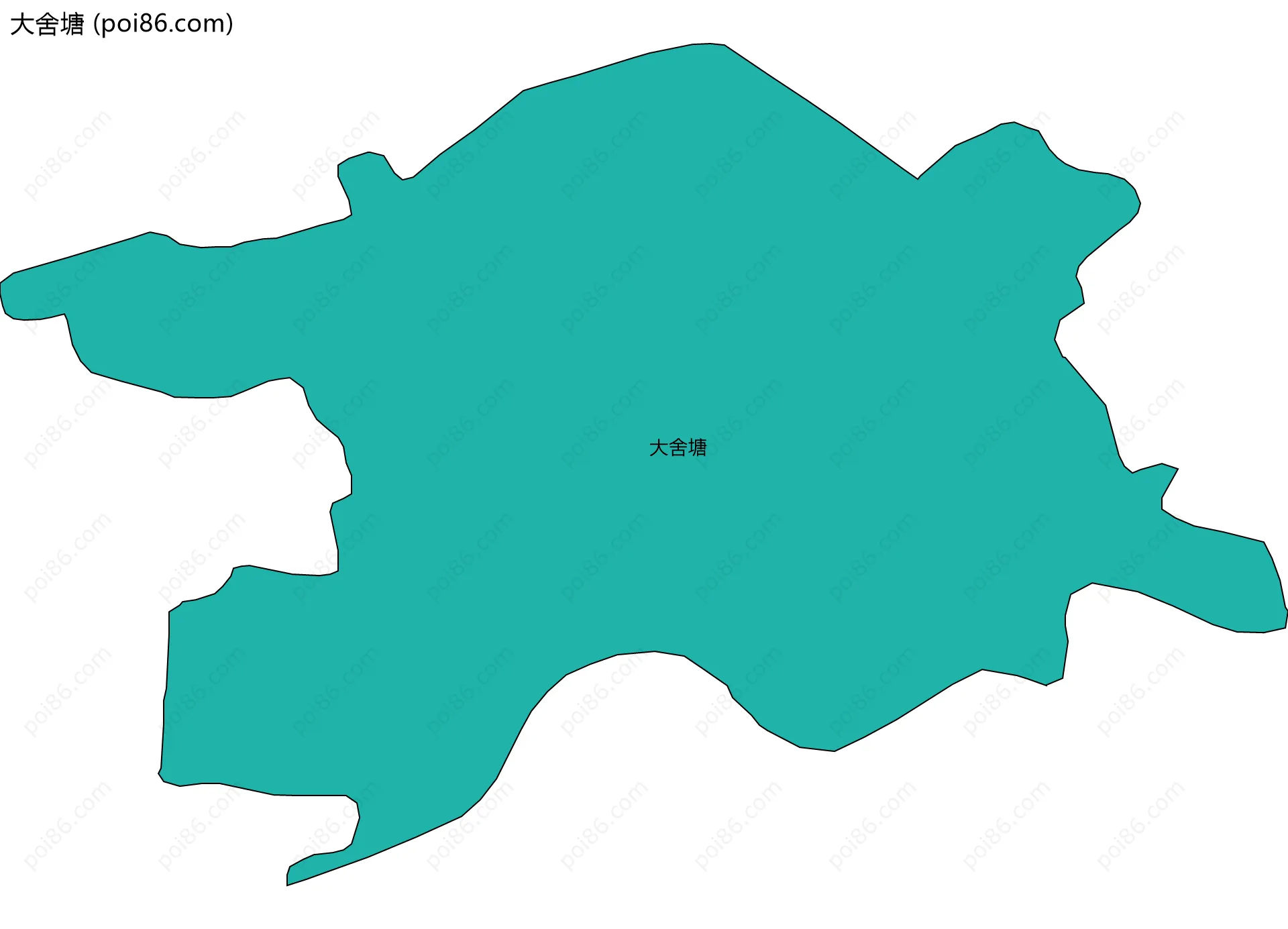 大舍塘边界地图